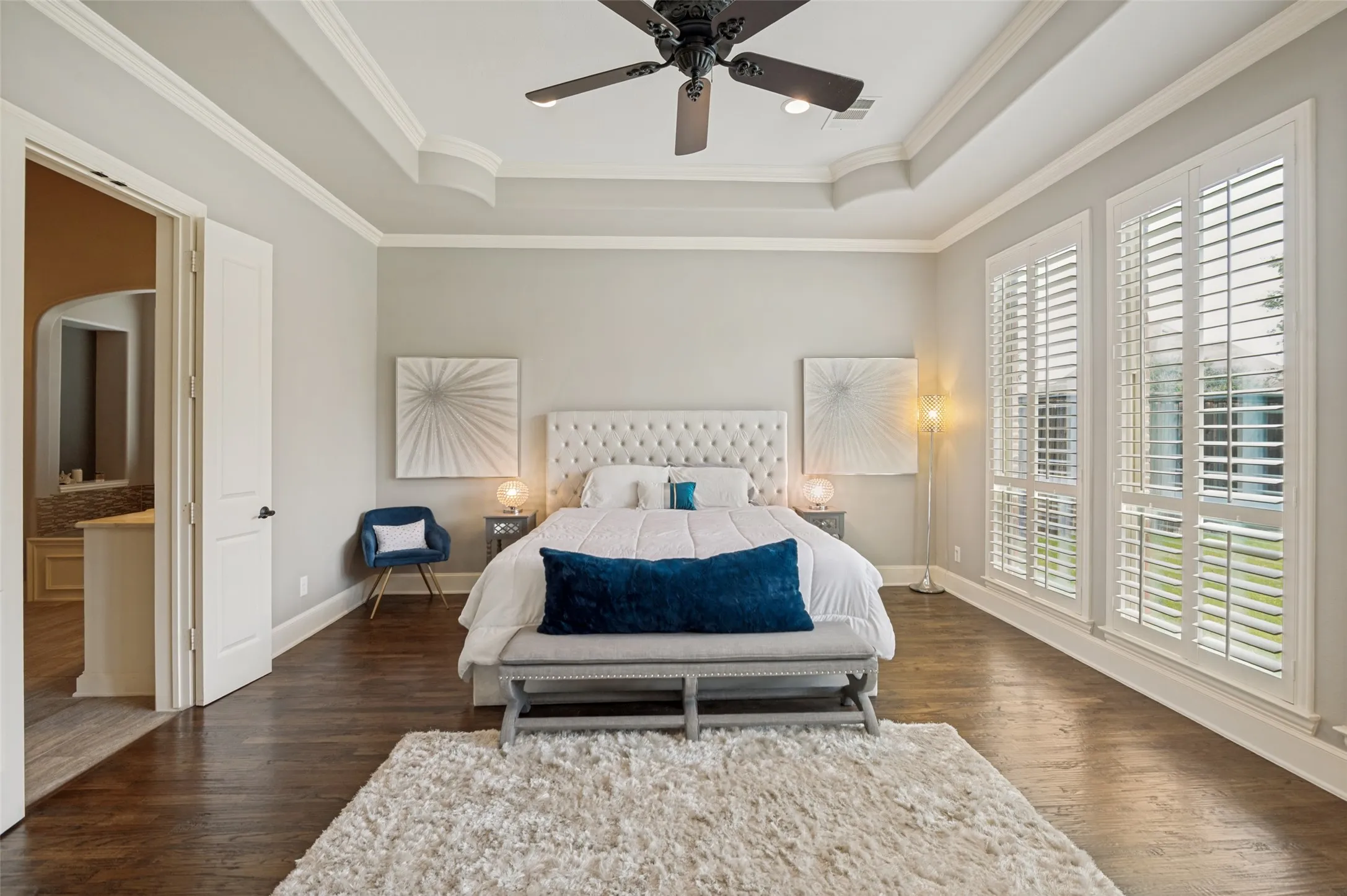 Thoughtfully designed with both beauty and tranquility in mind, this exceptional sanctuary with lavish ensuite bath provides the perfect escape at the end of the day.
