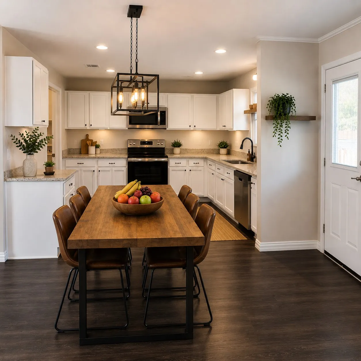 Virtually staged kitchen