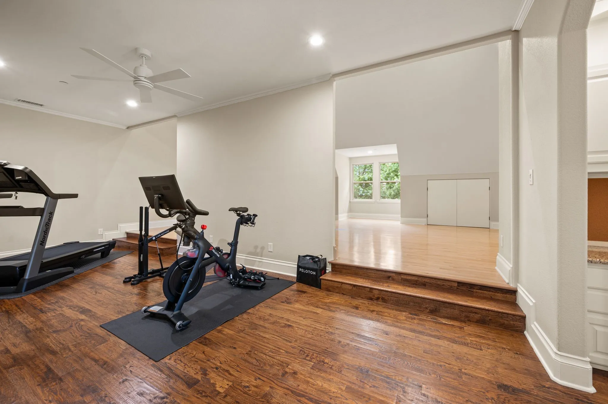 Exercise room located on 2nd floor, adjacent to the 1/2 court gym.