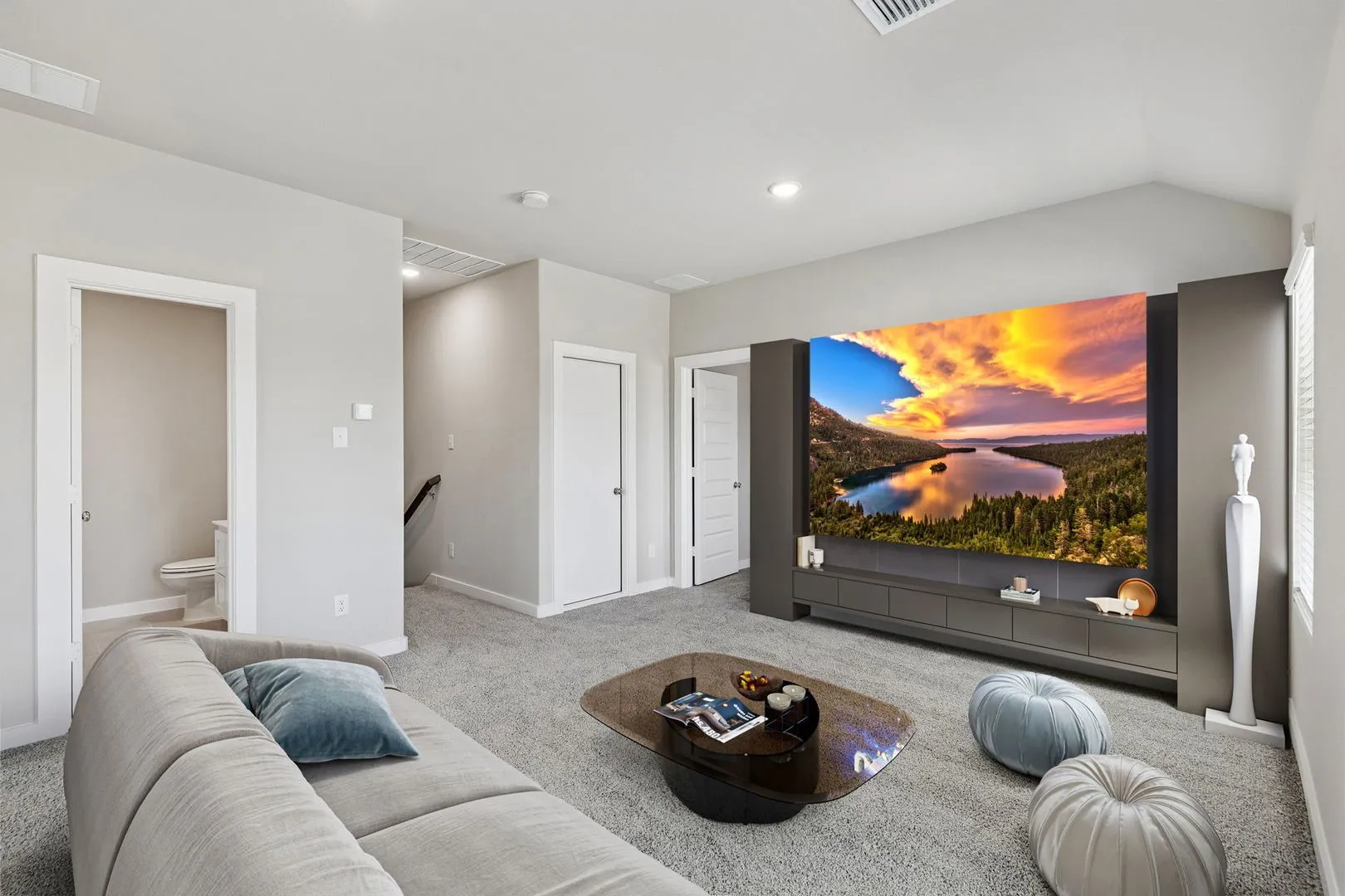 Game Room in the Holden home plan by Trophy Signature Homes – REPRESENTATIVE PHOTO