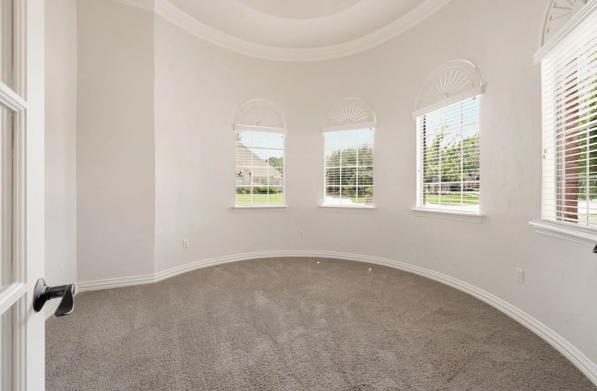 Office with French doors