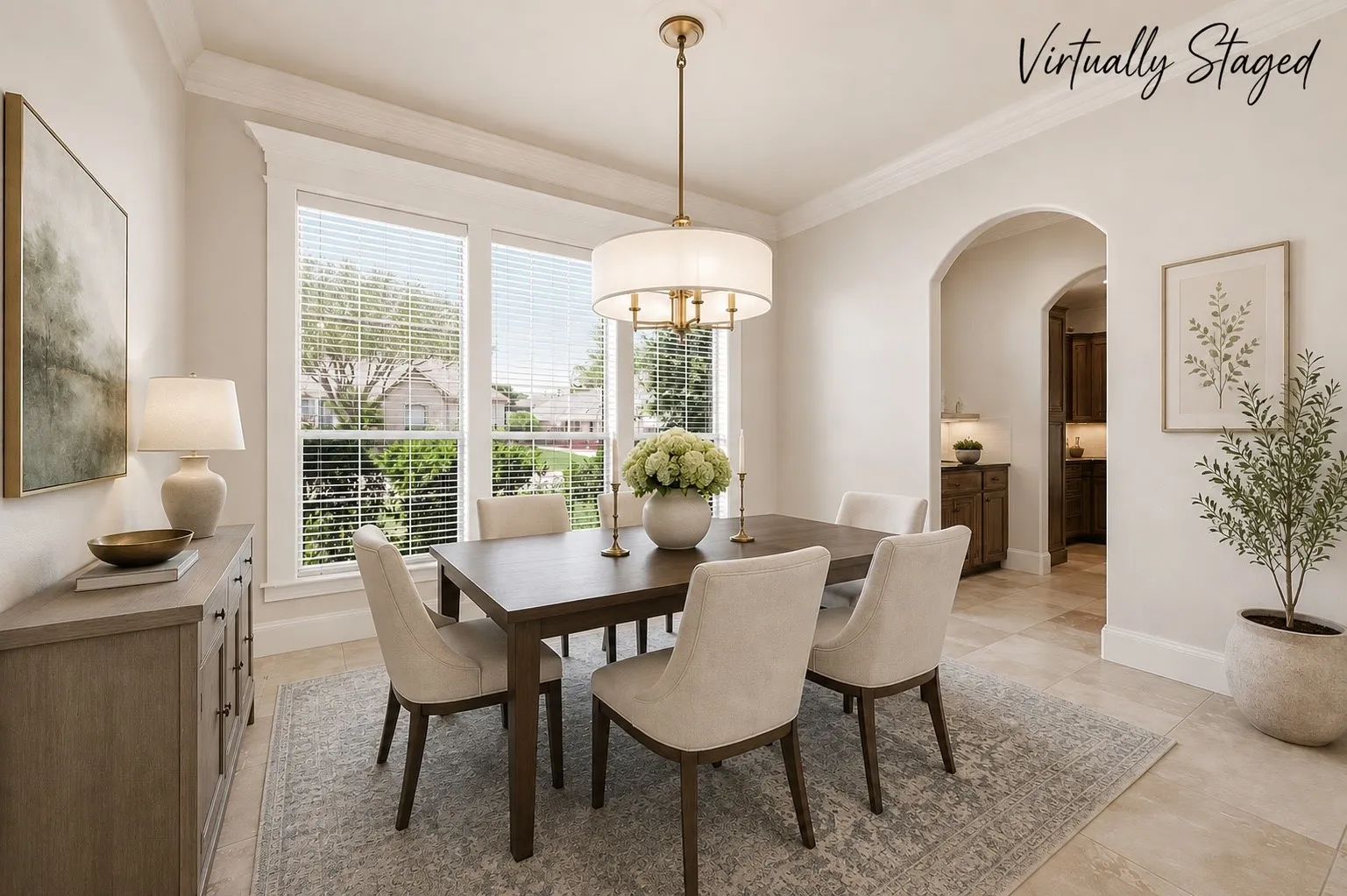 Virtually Staged Formal Dining
