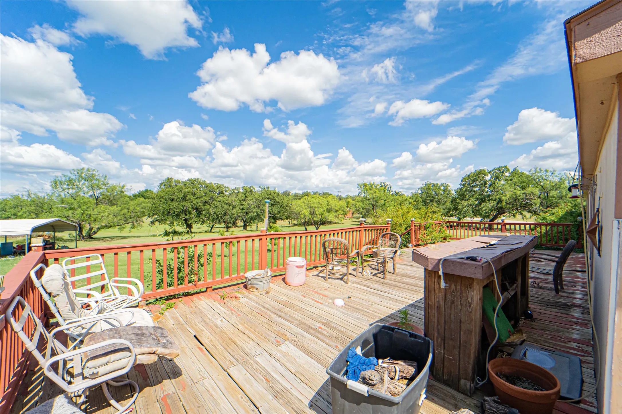 Expansive outdoor deck