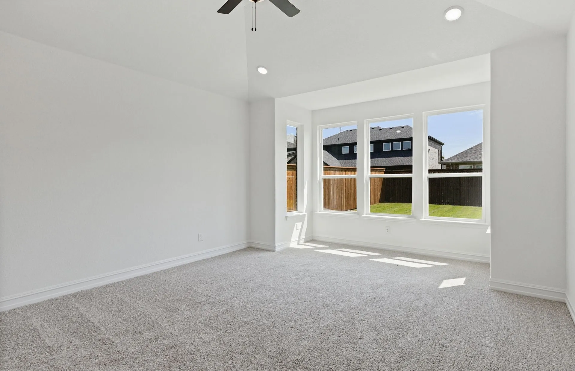 Bay windows in owners suite