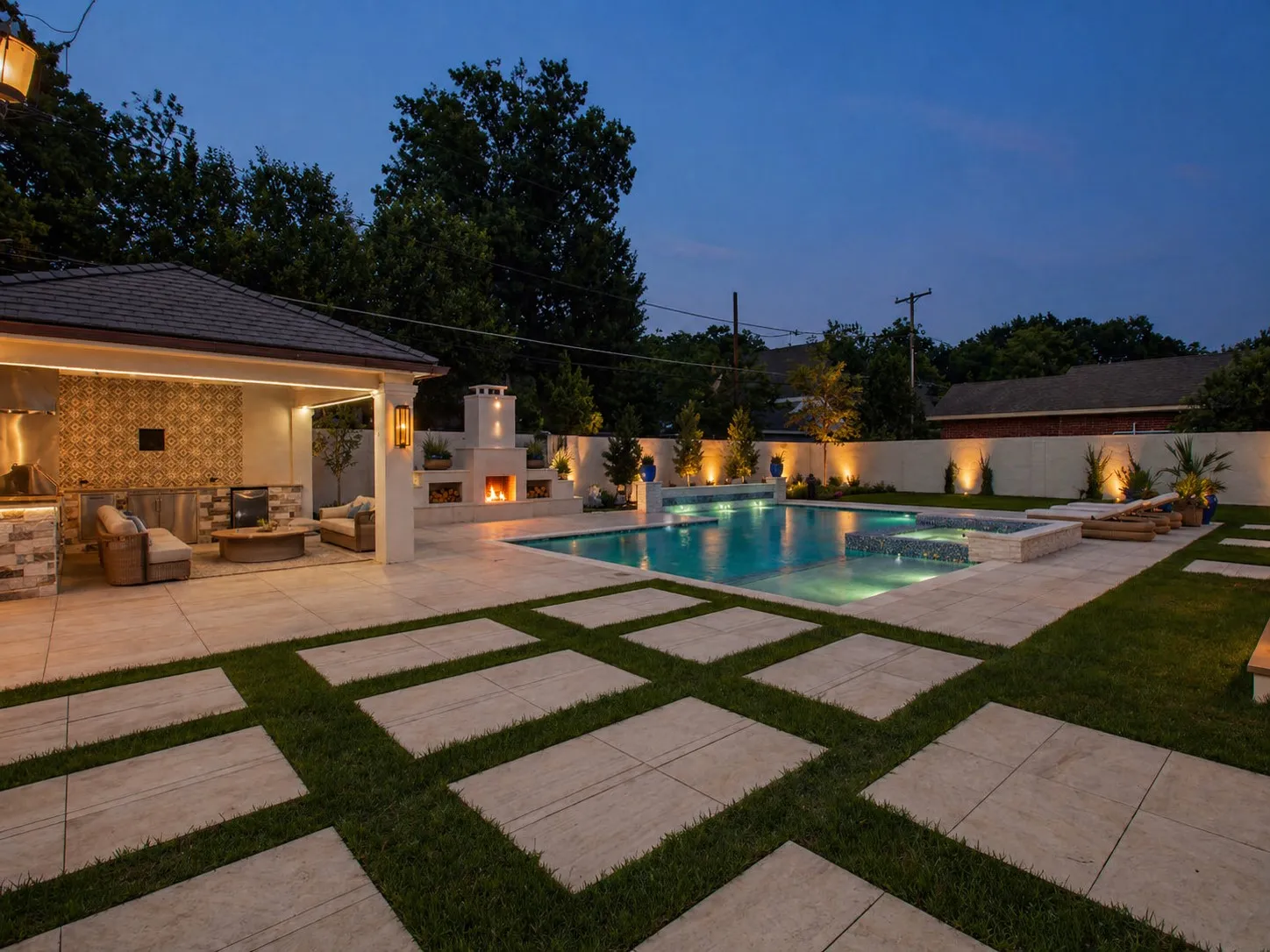 Stunning pool with open air, full service al fresco kitchen cabana
