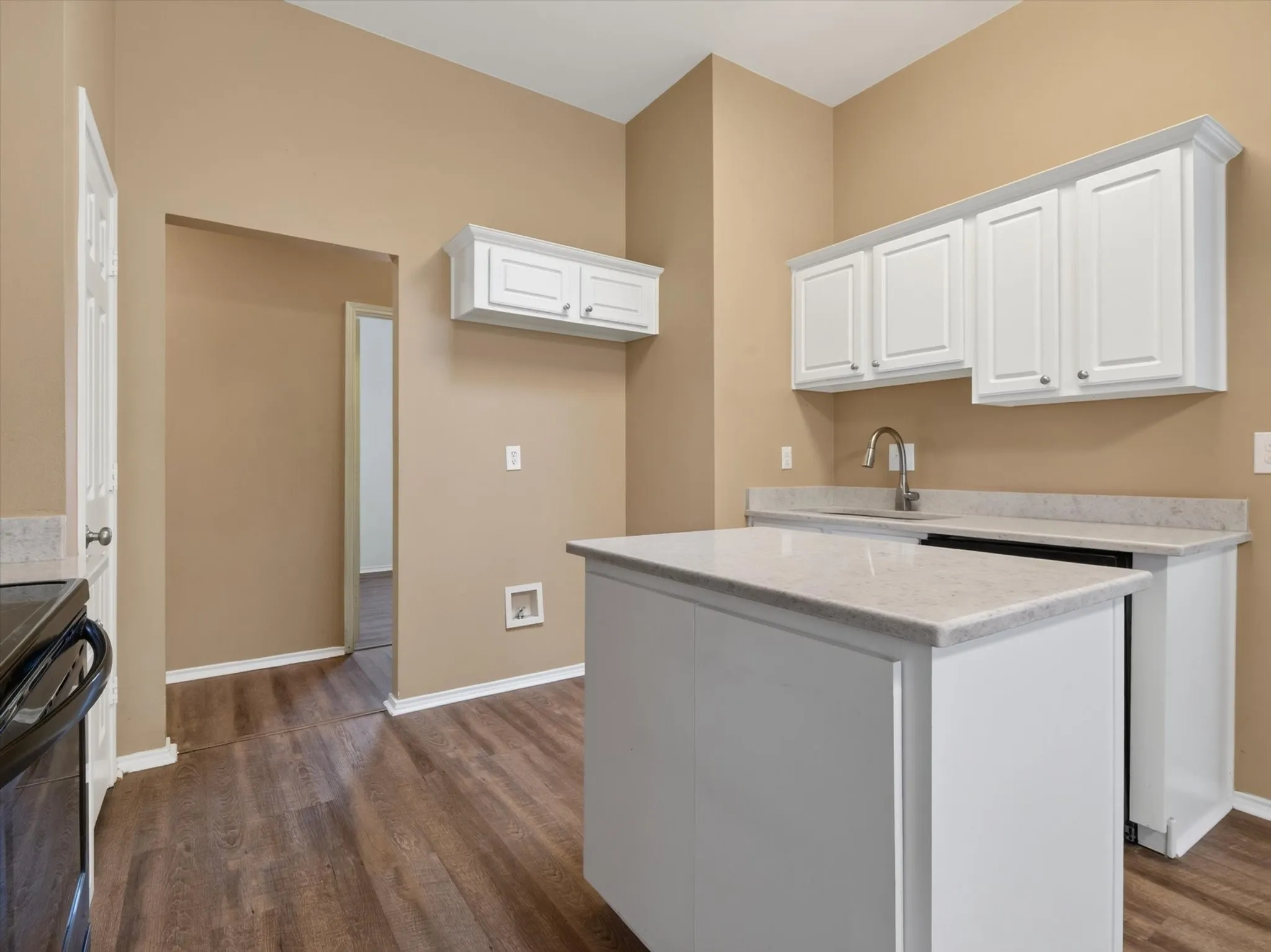 Updated Kitchen with granite countertops and island