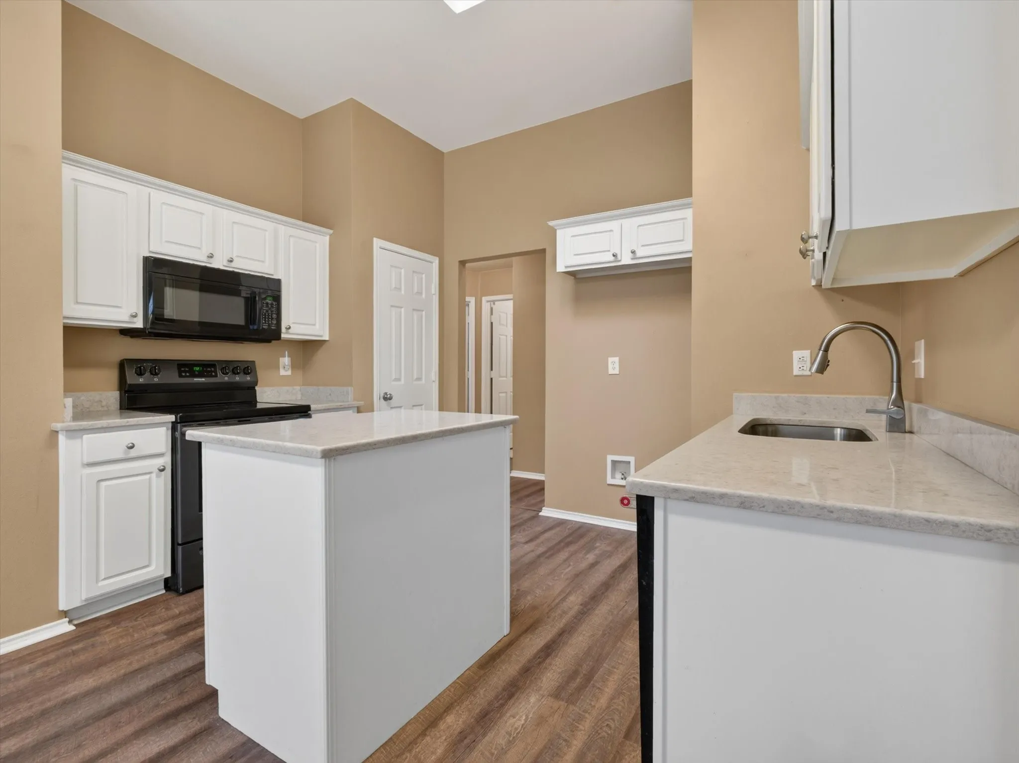Updated Kitchen with granite countertops and island