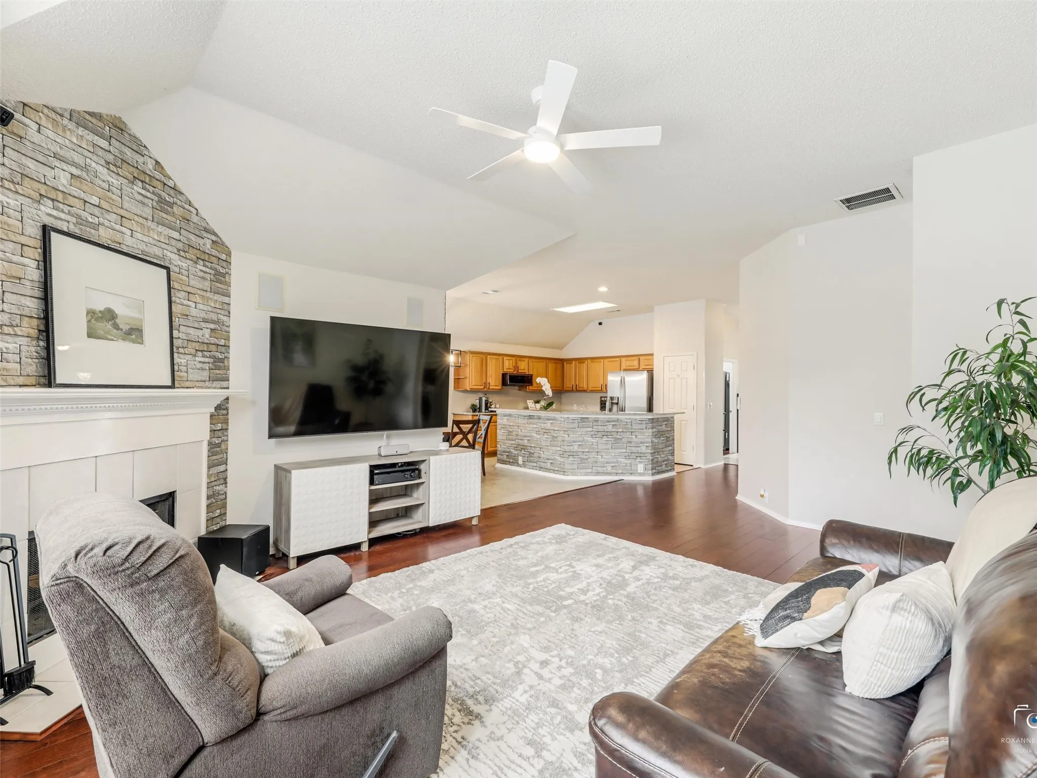 Living area offers open concept to dining and breakfast area making it ideal for gatherings.