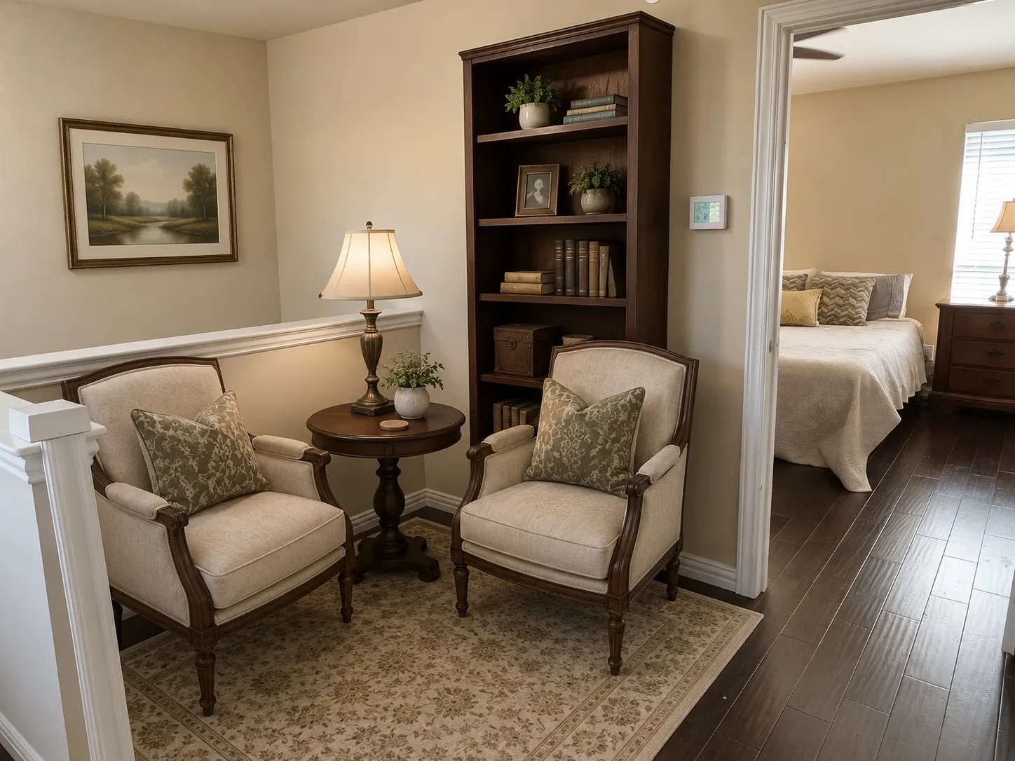 small sitting area or loft