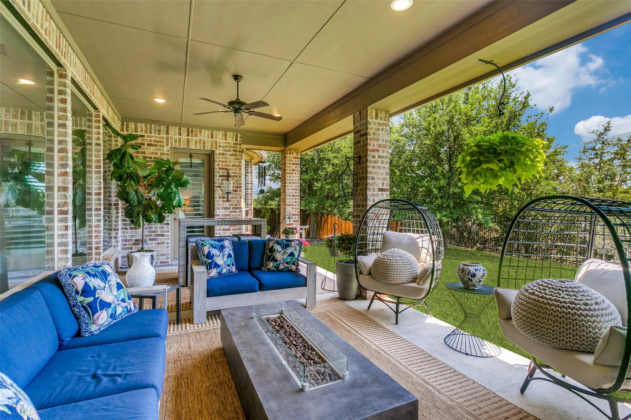 Large covered patio