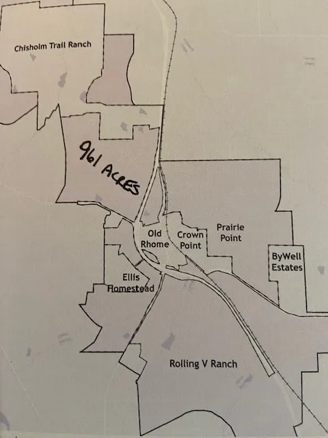 961 Acres in the Northwest Corner of Hwy. 114 and 287, with road frontage on Hwy. 114 and Hwy. 287 Frontage Road.  Just South of Chisholm Trail Ranch.