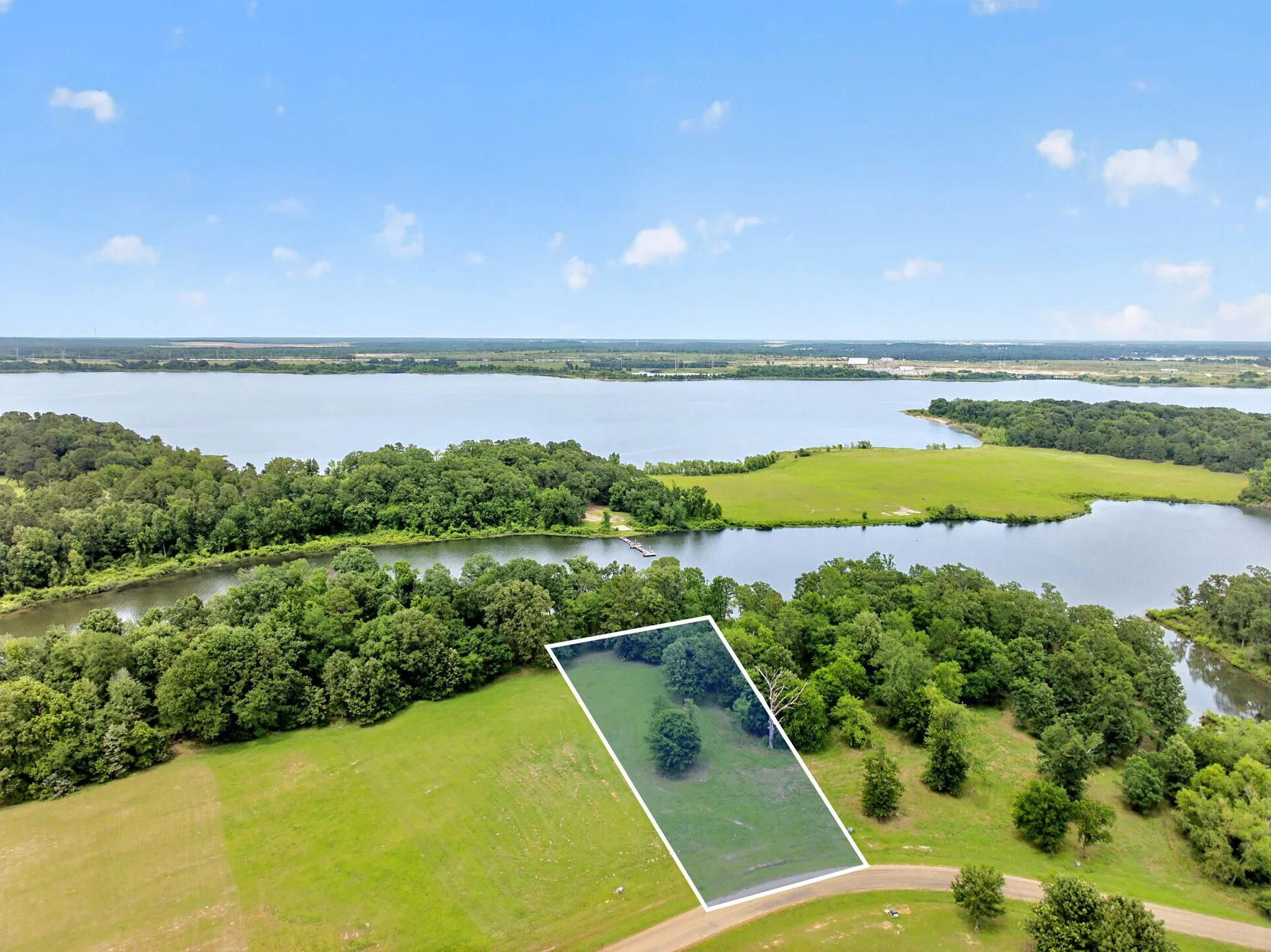 Expansive undeveloped lot with partial tree coverage