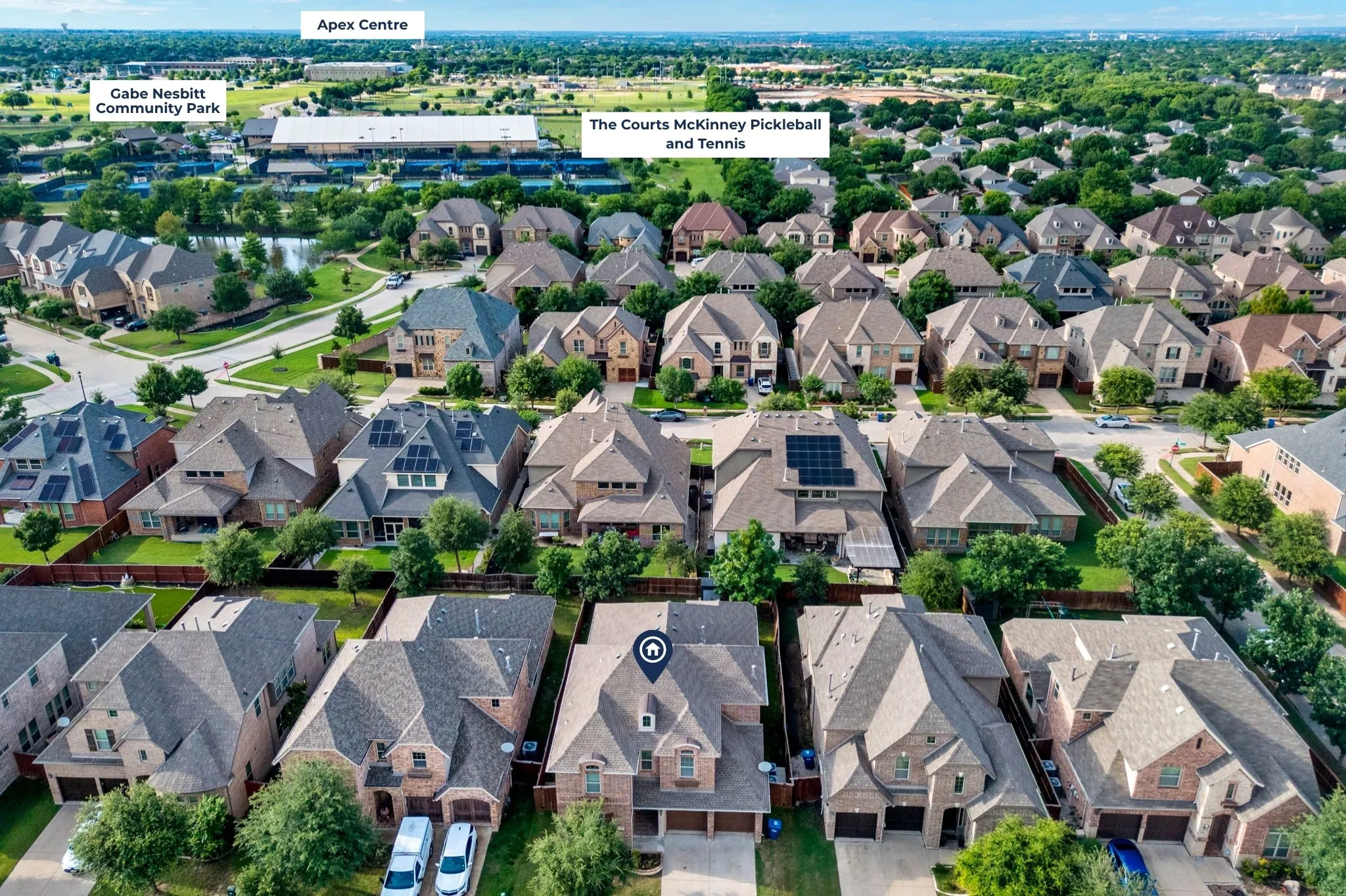 This is where lifestyle meets location—peaceful entrance ponds with catch-and-release fishing, close proximity to H-E-B and Trader Joe’s, zoned highly rated Frisco ISD schools, and easy access to McKinney’s premier recreation at the Apex Centre and Gabe Nesbitt Park. With a meticulously maintained home behind it all, opportunities like this are rare. Schedule your private tour today.