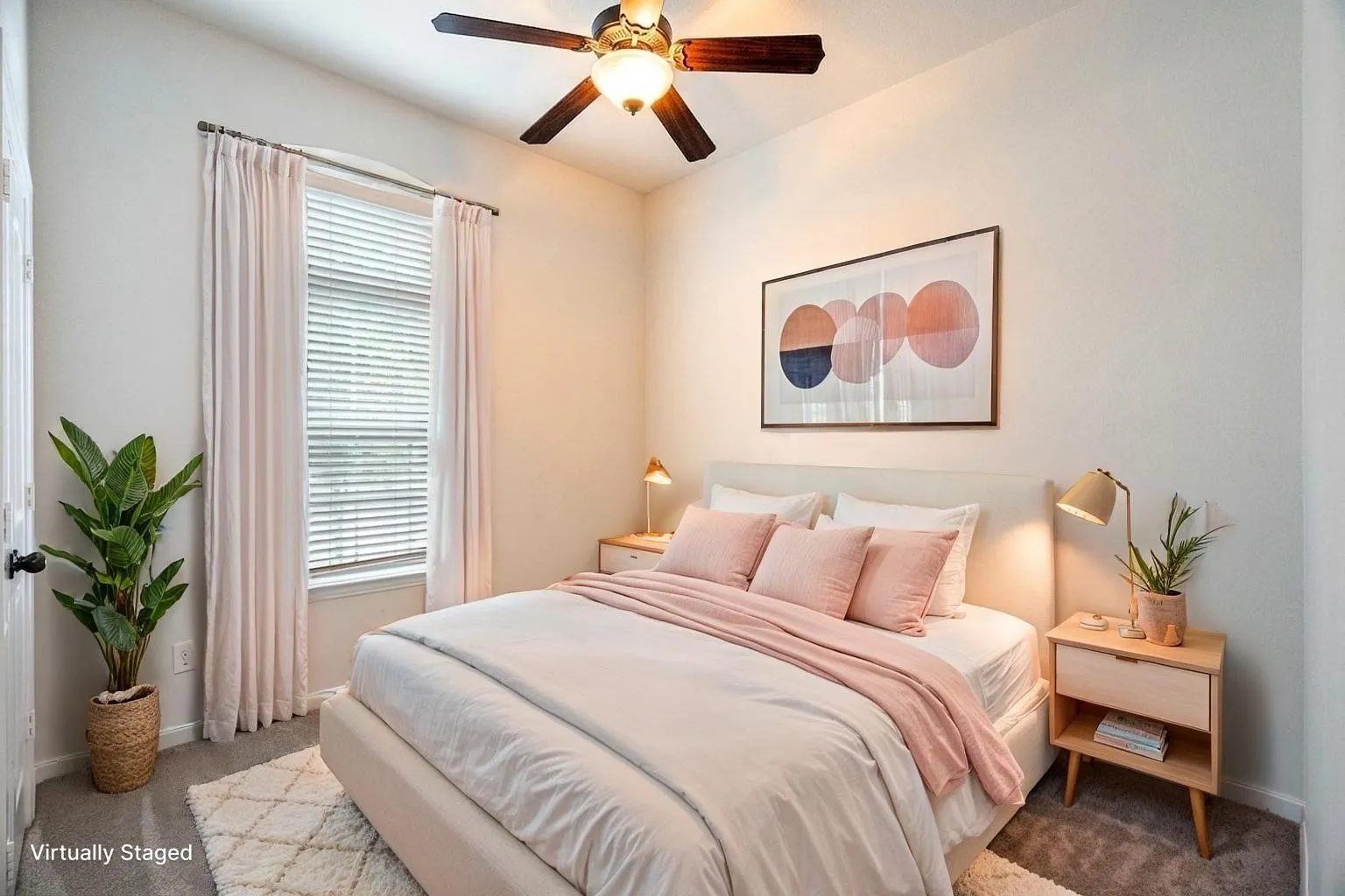 The first-floor bedroom is ideally separated from the primary suite, offering a private and comfortable space perfect for multi-generational living or long-term guests.