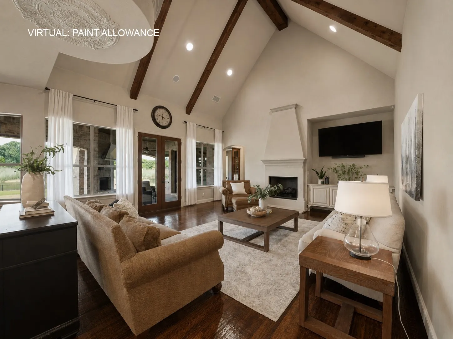 Virtual rendering with only cream paint