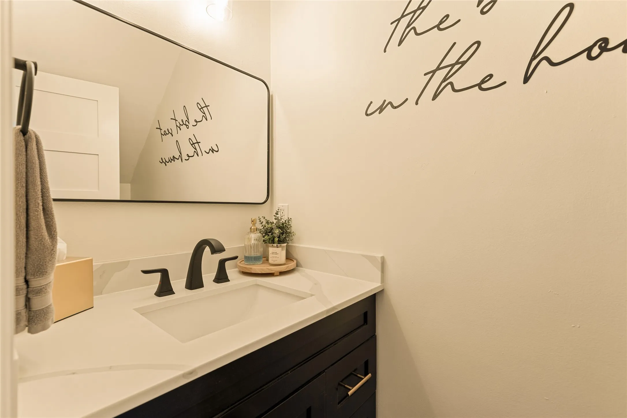 Half bathroom on the first floor