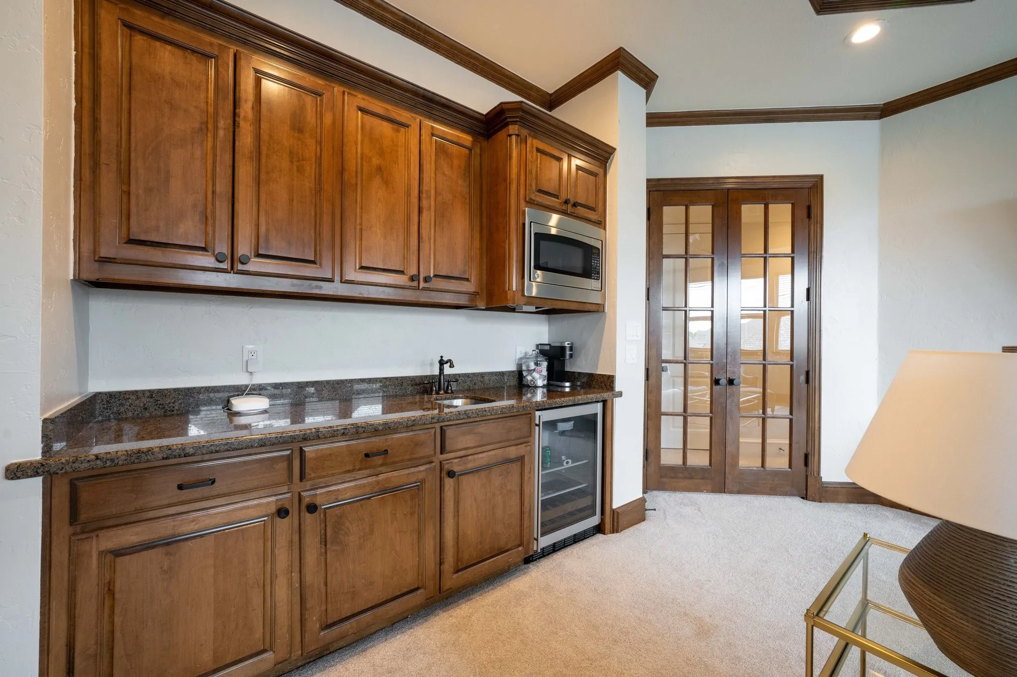 Wet bar kitchen with custom cabinets