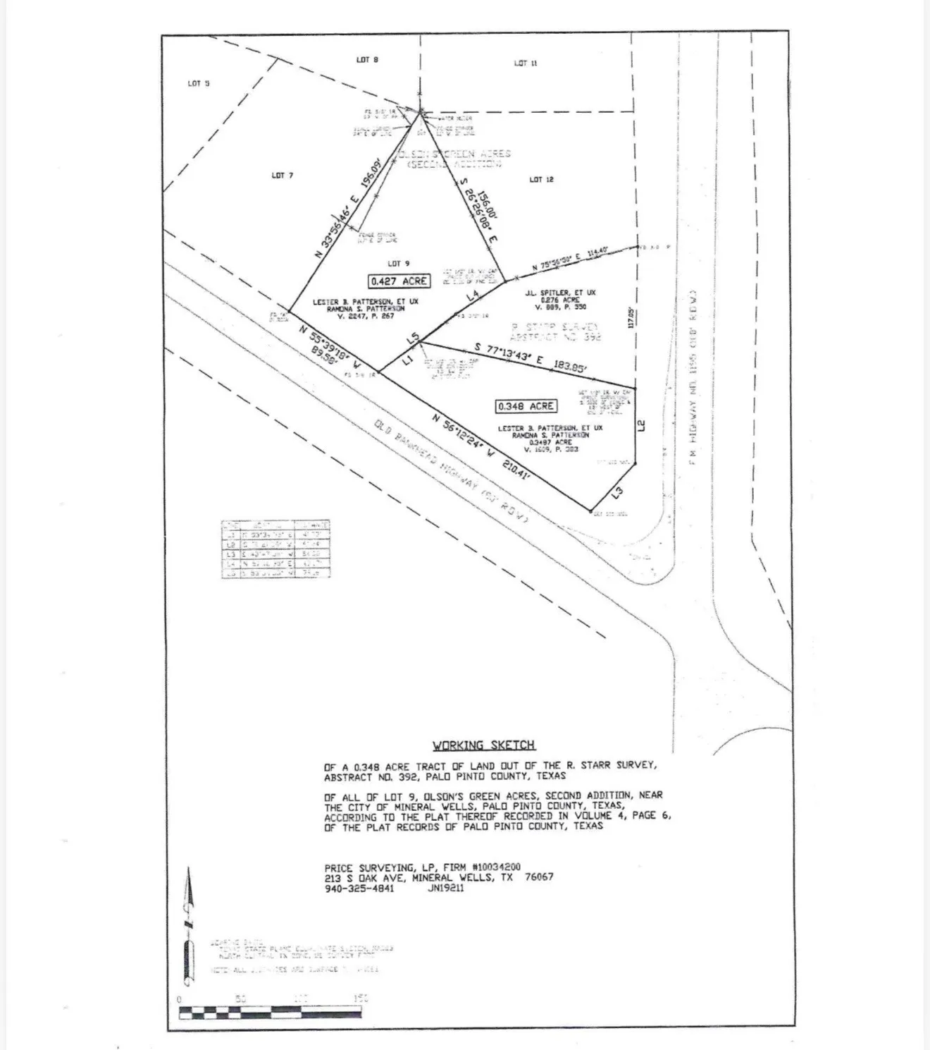 Working Sketch. Delineating the boundaries and dimensions of the property