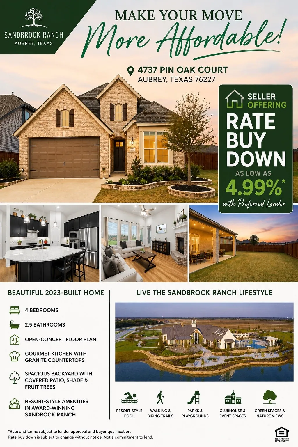 Single Family Residence For Sale in Denton County , 4737 Pin Oak Court, Aubrey, Texas 76227, 4 Bedrooms, 3 Bathrooms, 2 Garage spaces, 1,955 Sqft, built in 2023, Price $445,000, mls#21284888, Real Estate Agent in Aubrey, Homes For Sale in Denton county, Homes For Sale in Aubrey, Realtor in Aubrey Texas, Real Estate Brokerage Independent Realty Texas, Luminita Cordes Realtor