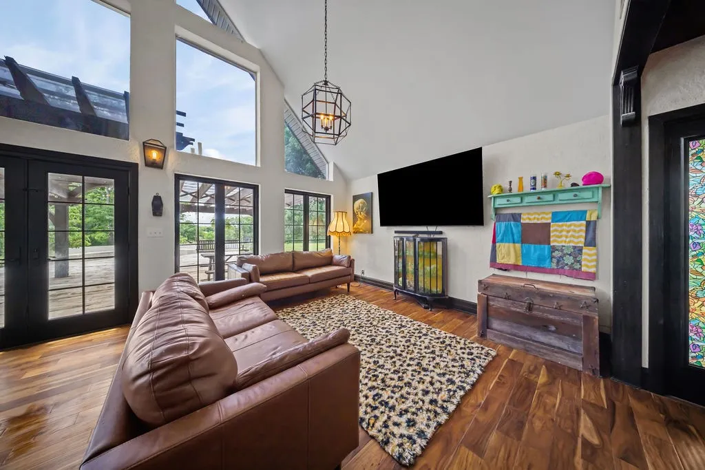 Open-concept with great views onto the stone patio grilling and firepit areas
