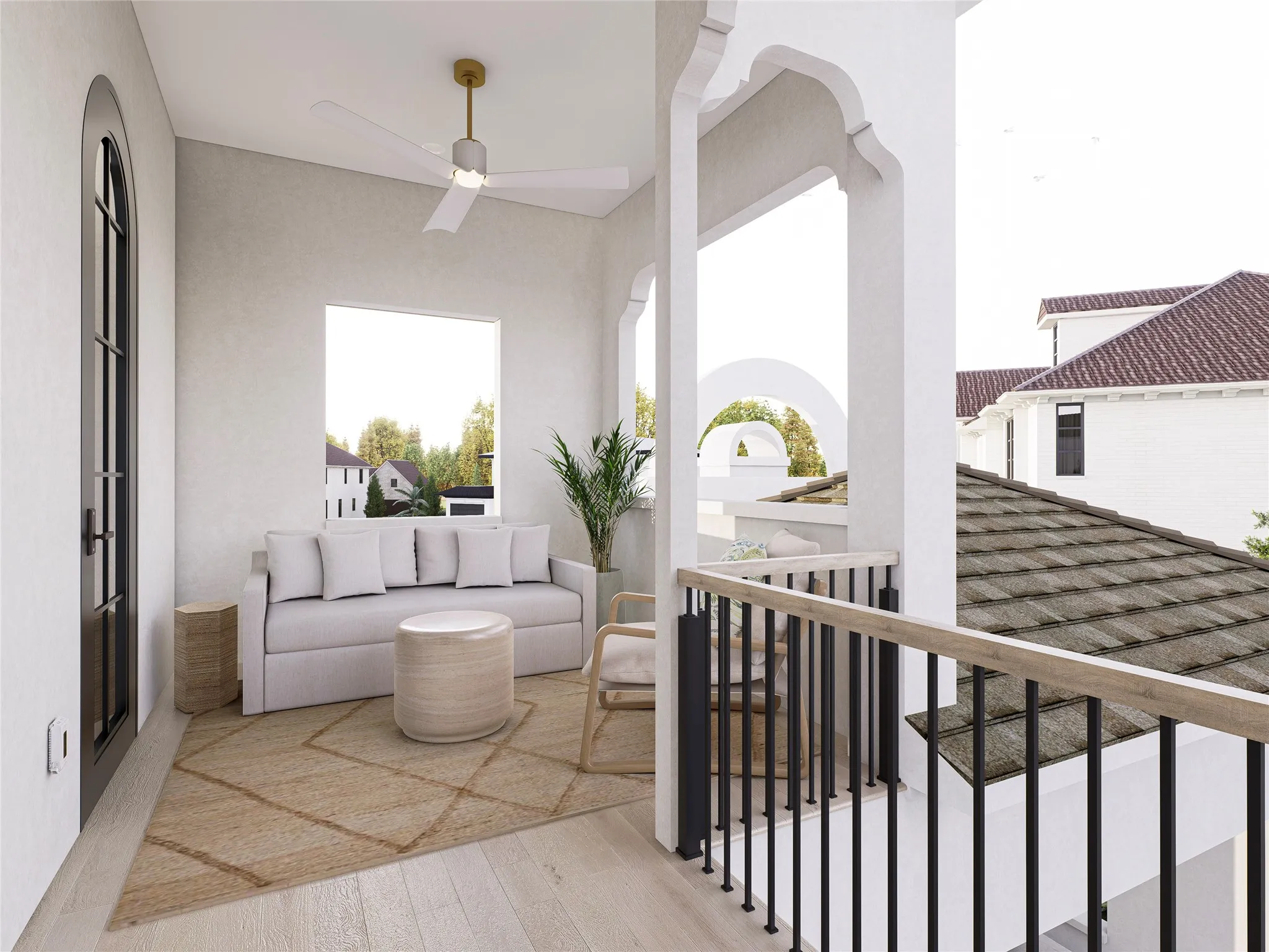 on 2nd floor off bedroom