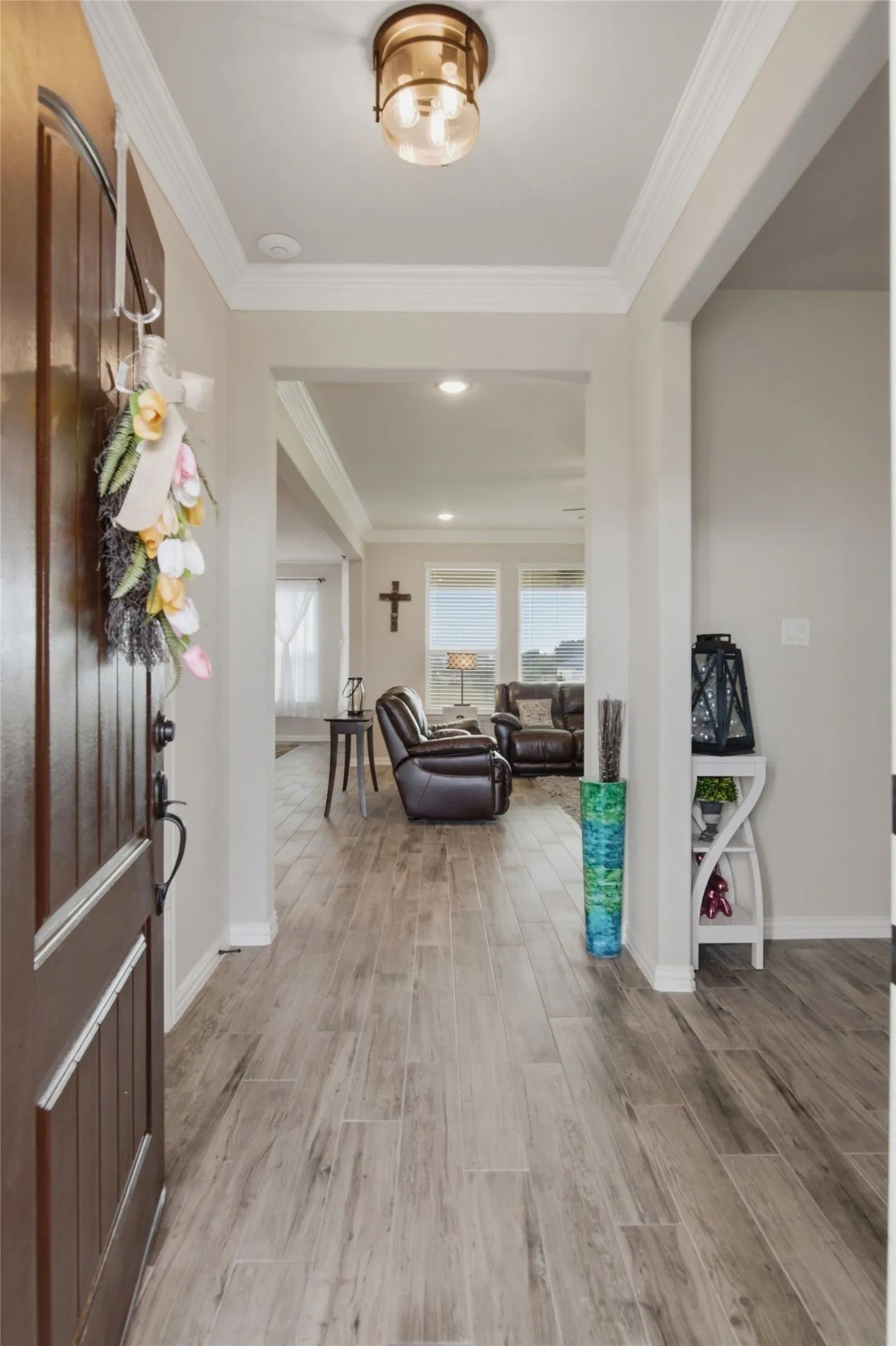 Wood look tile floor