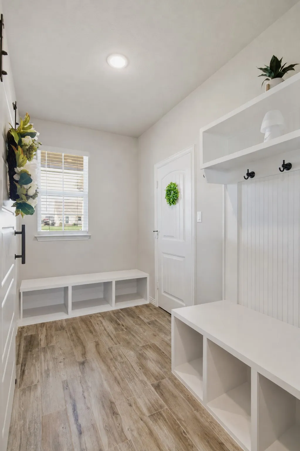 Tons of storage space in the mud room