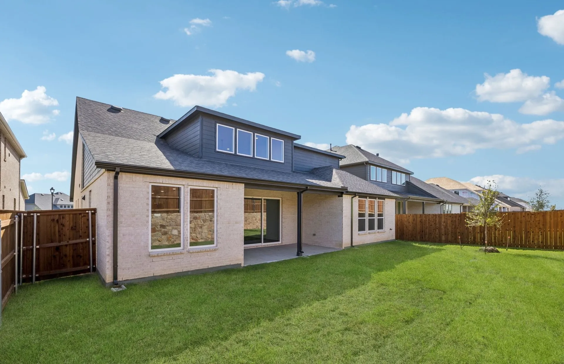 Built-in covered back patio