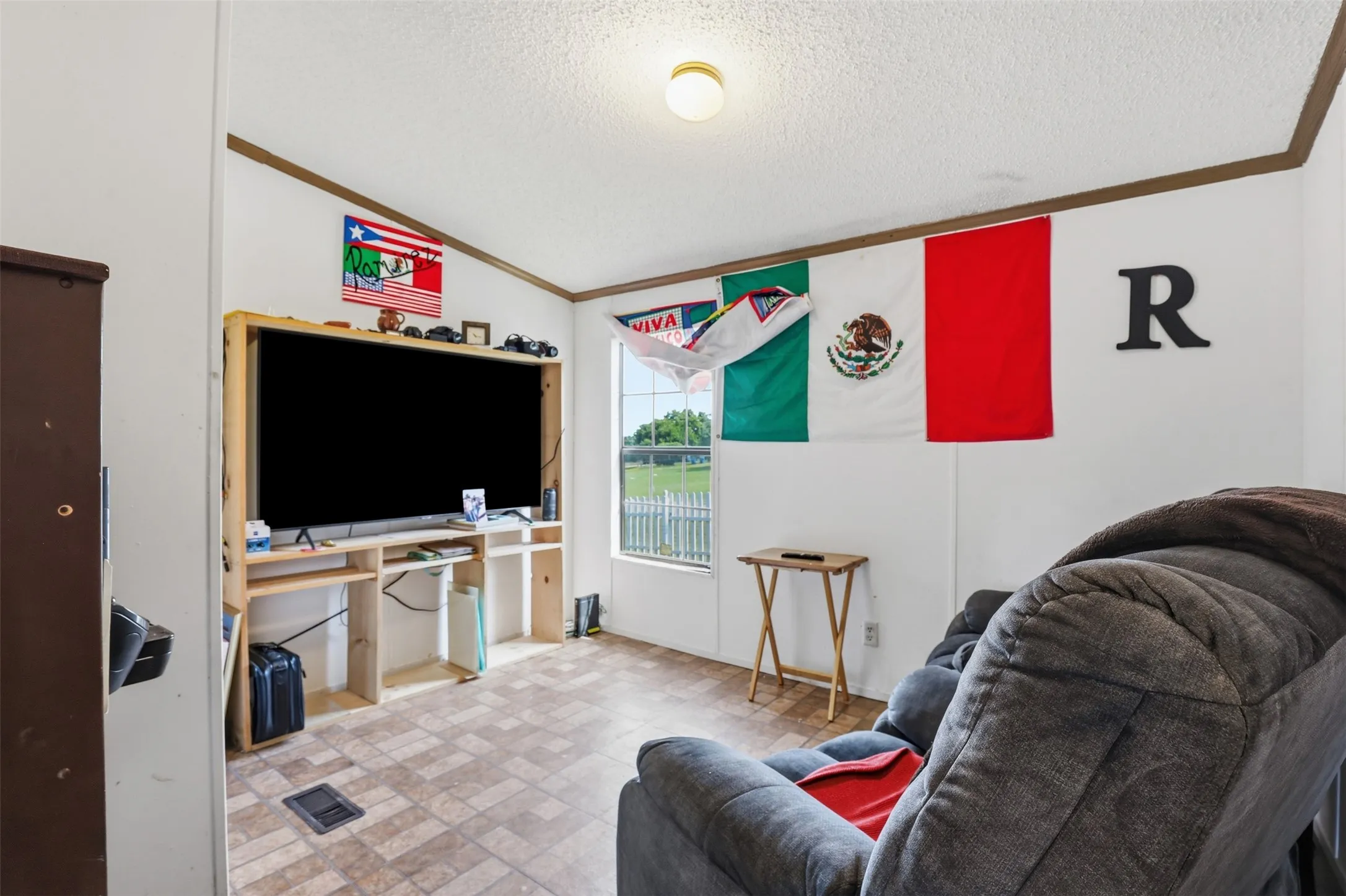 Bedroom that was used as a TV room