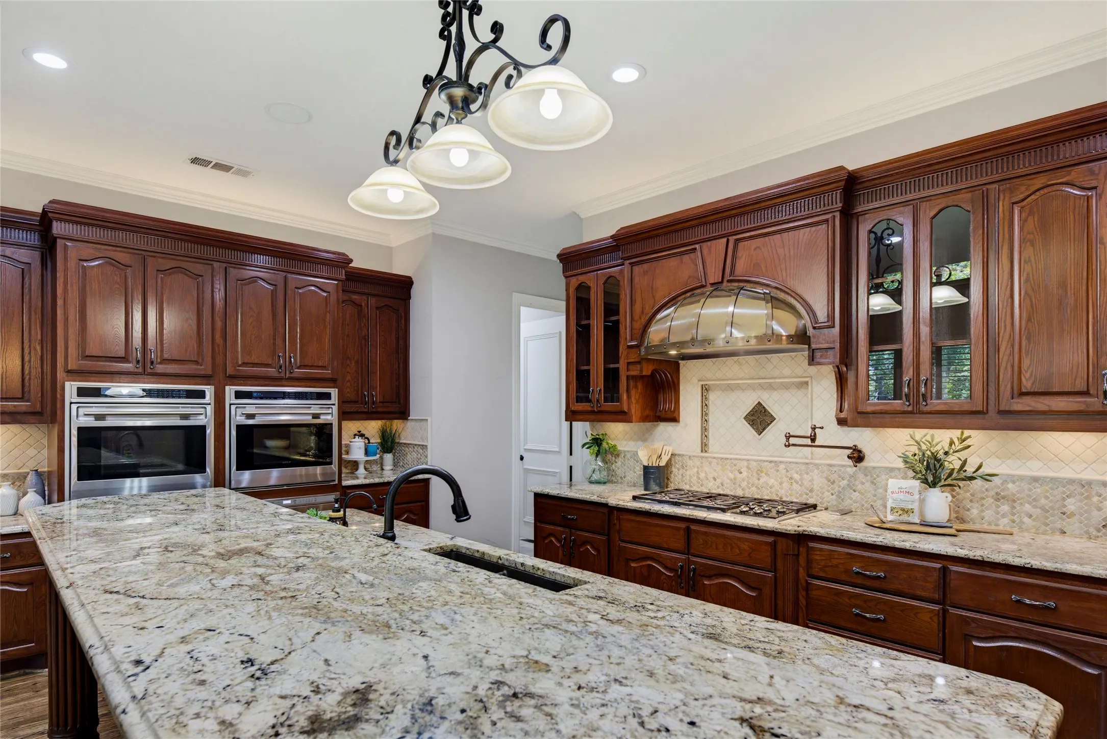 A breakfast bar provides even more counter space. With room for barstools, it's the perfect place for casual dining.