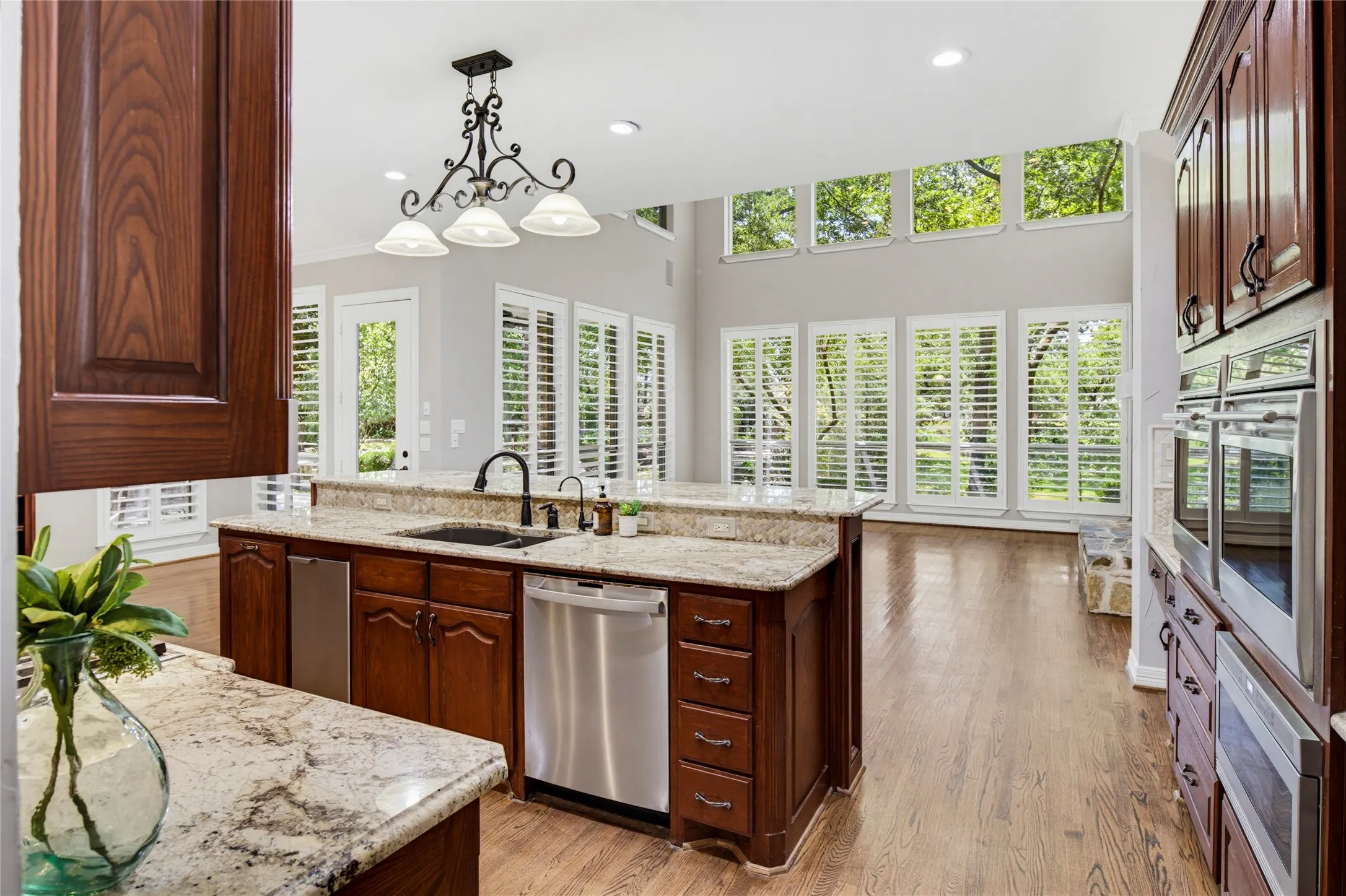 View from side of kitchen where walk-in pantry and laundry room are located.
