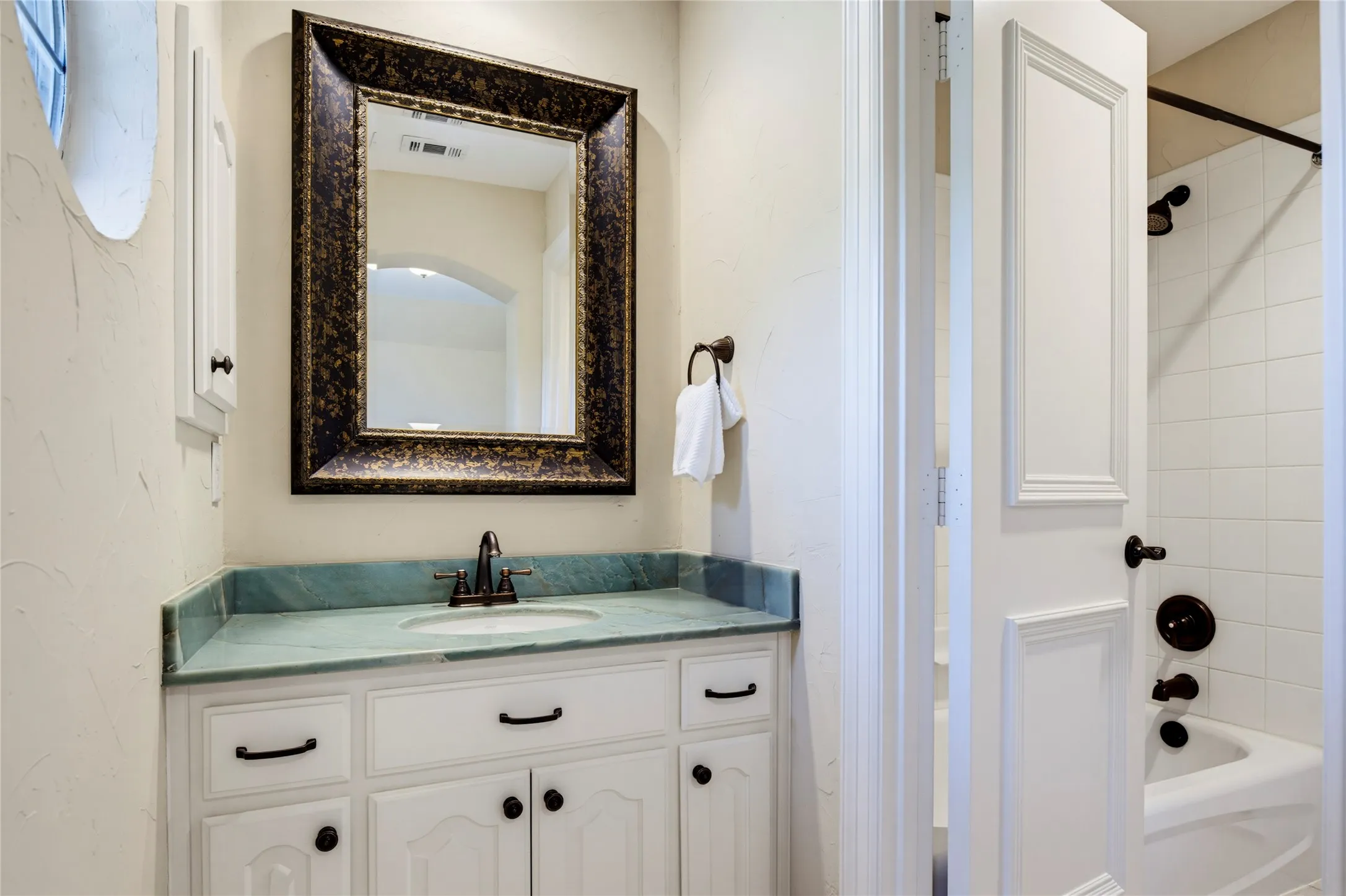 J&J Bathroom #4 with exquisite marble countertops!