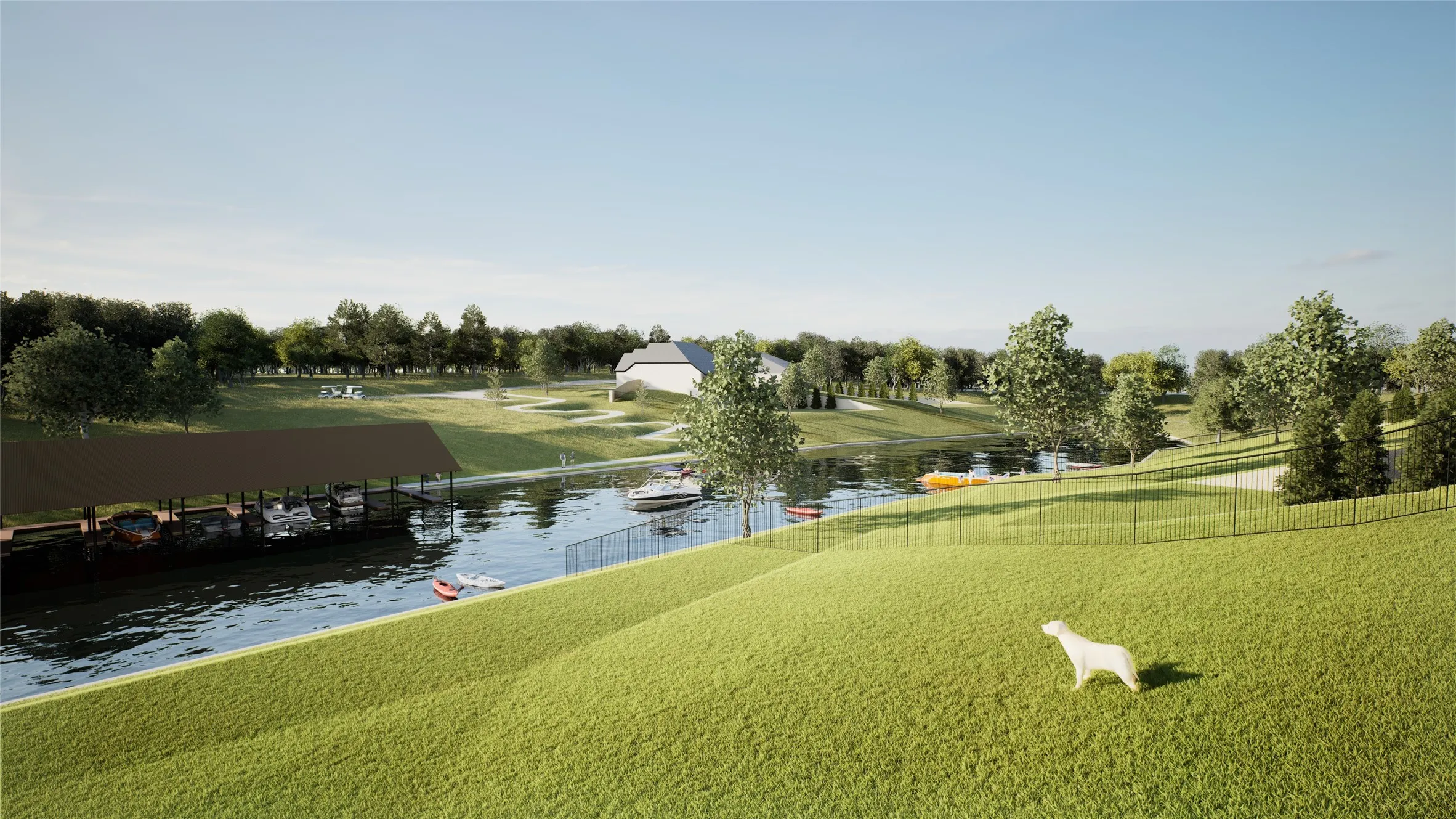 Deep and Wide Channel for private boat docks