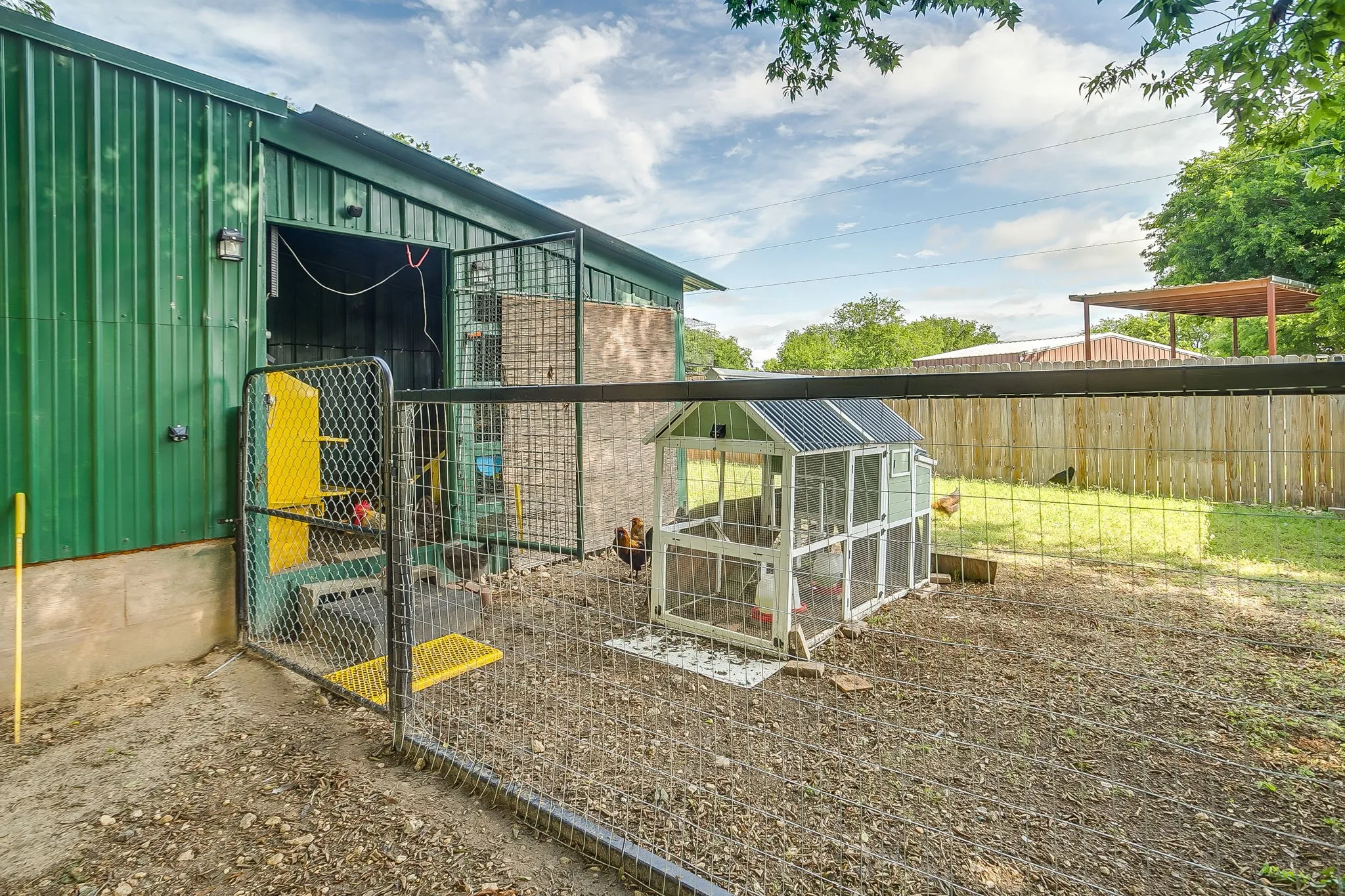 Fenced Chicken Coop