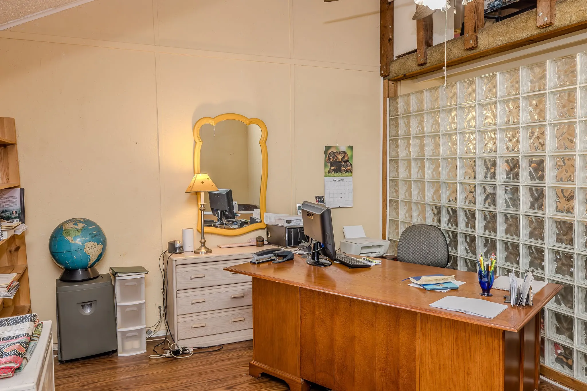 Currently used as an office, but was originally a bedroom.
