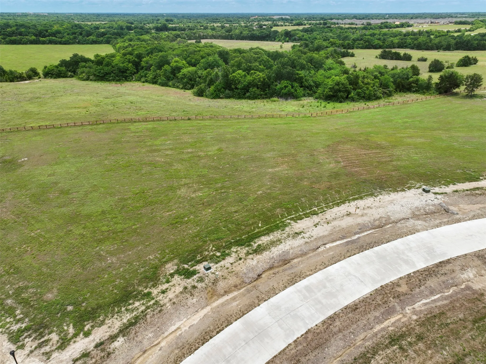 Lot 67 aerial view from front left