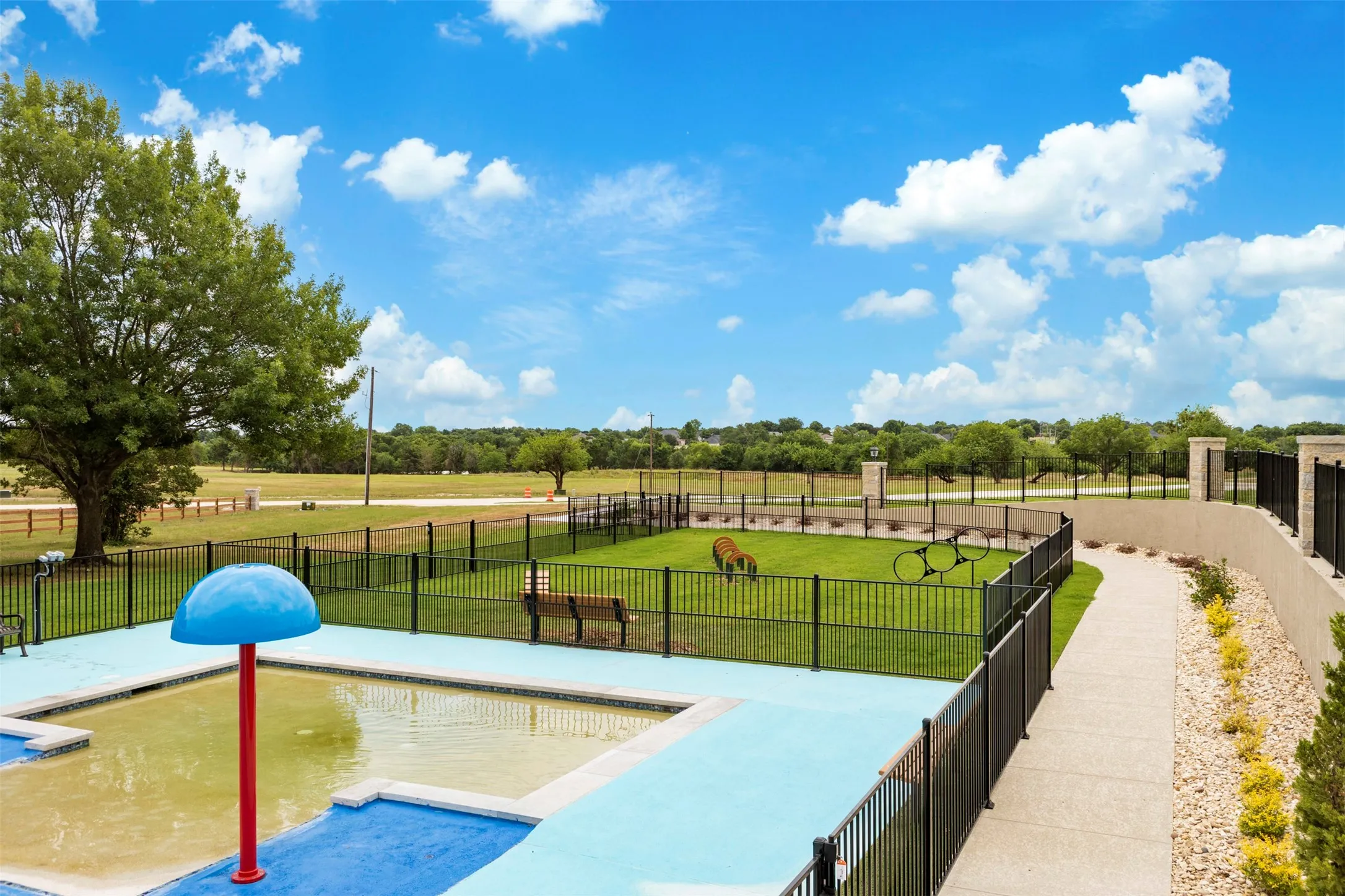 Splash pad and dog park