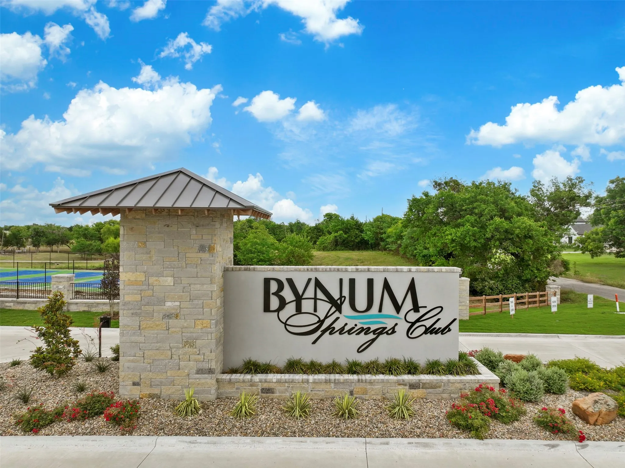 Bynum Springs Club Gated entry with sports courts