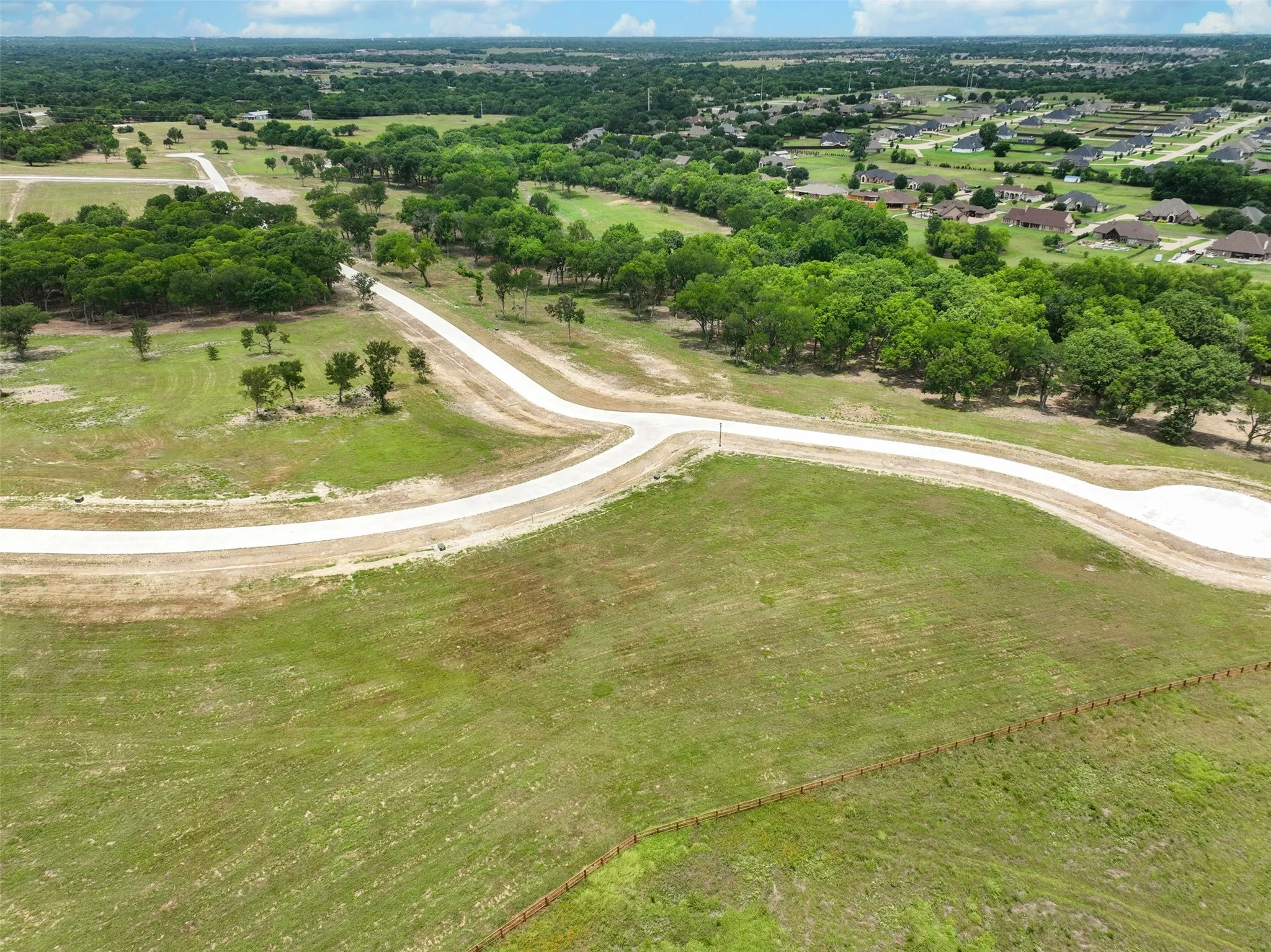 Aerial view from back right of Lot 67