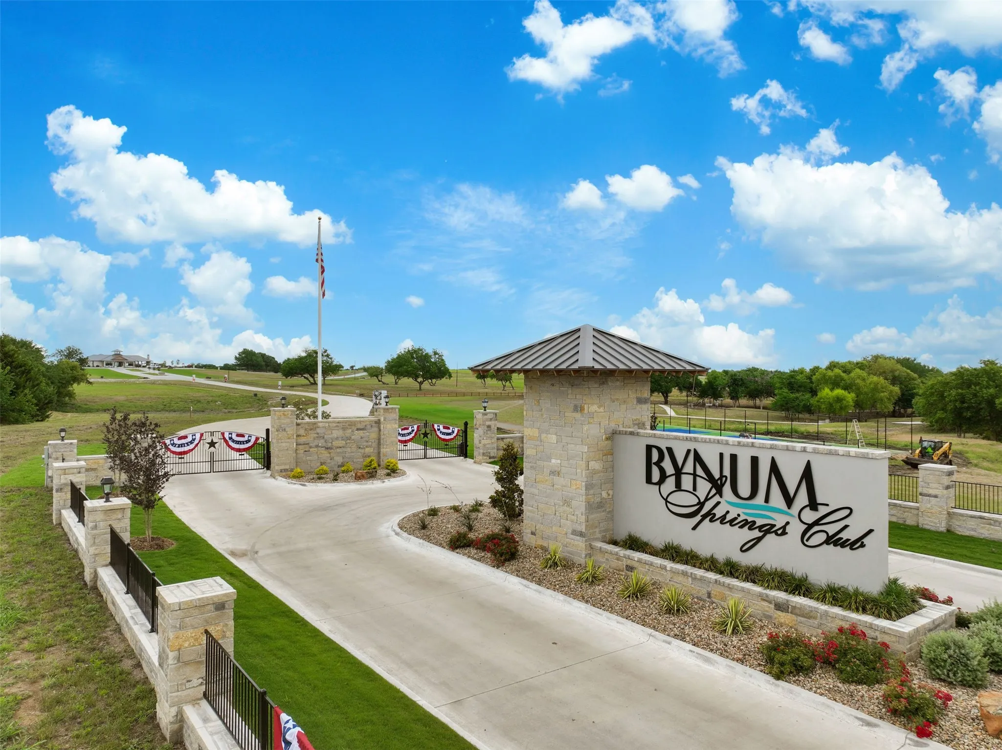 Bynum Springs club main gated entry