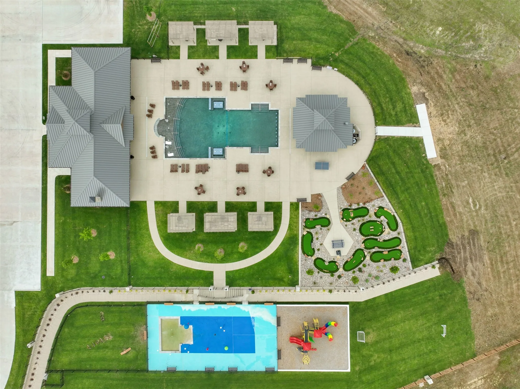 Bynum Springs Club aerial view of amenities