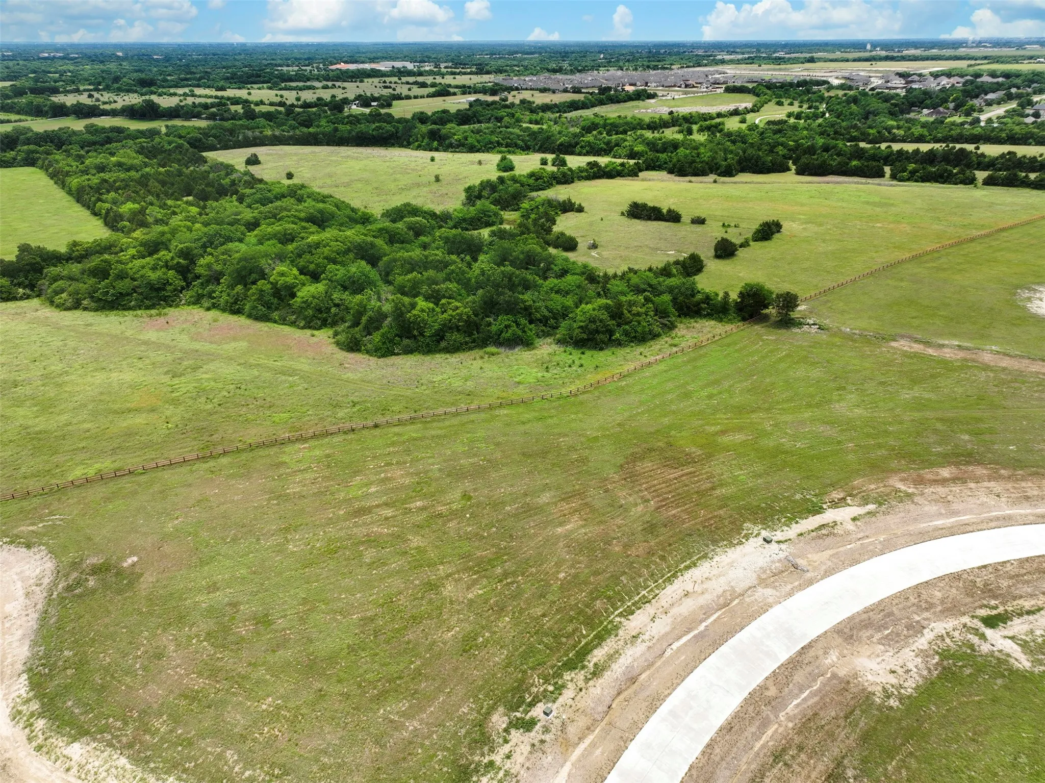 Lot 67 aerial view from front left