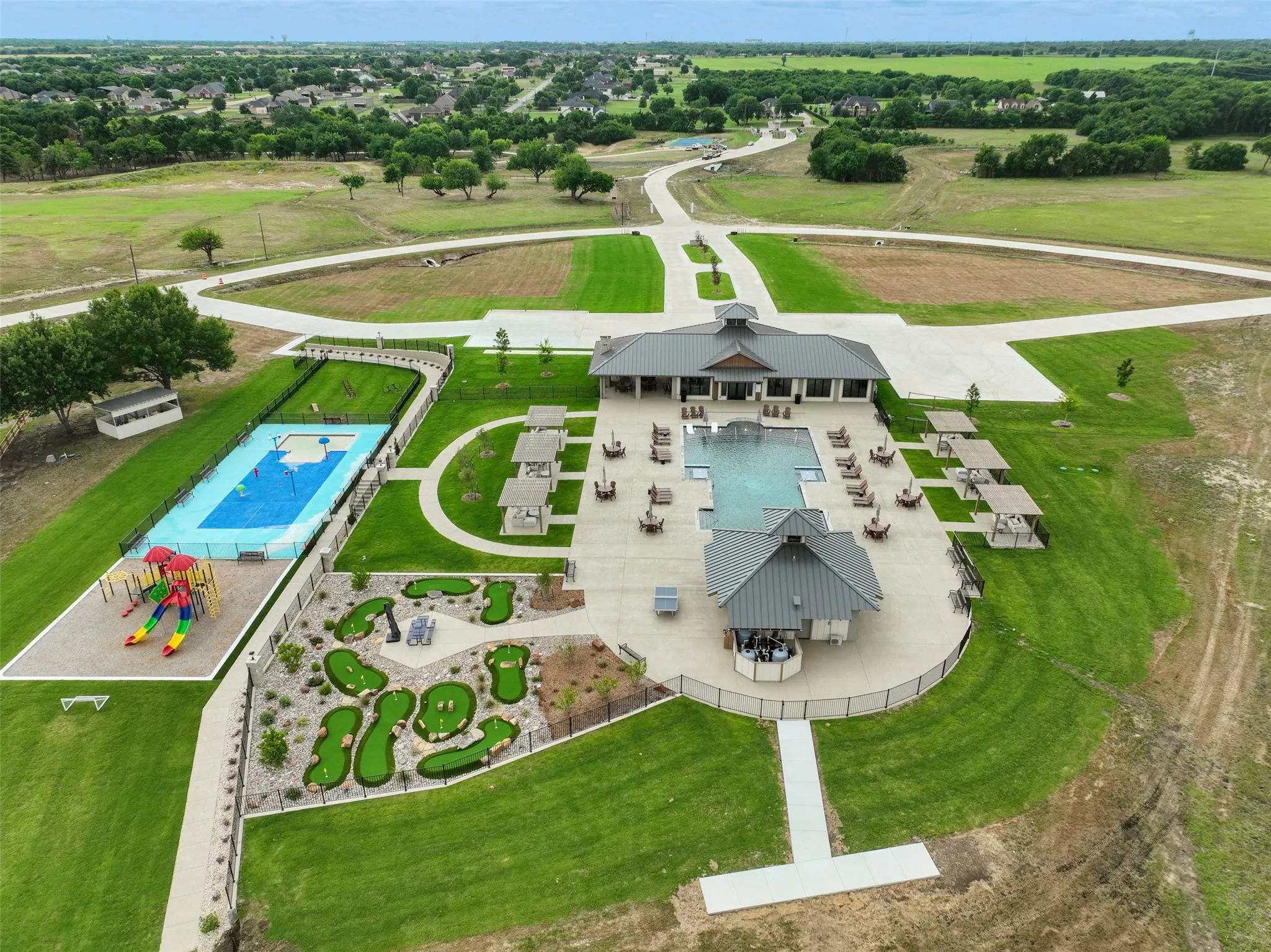 Aerial view of Bynum Springs amenities