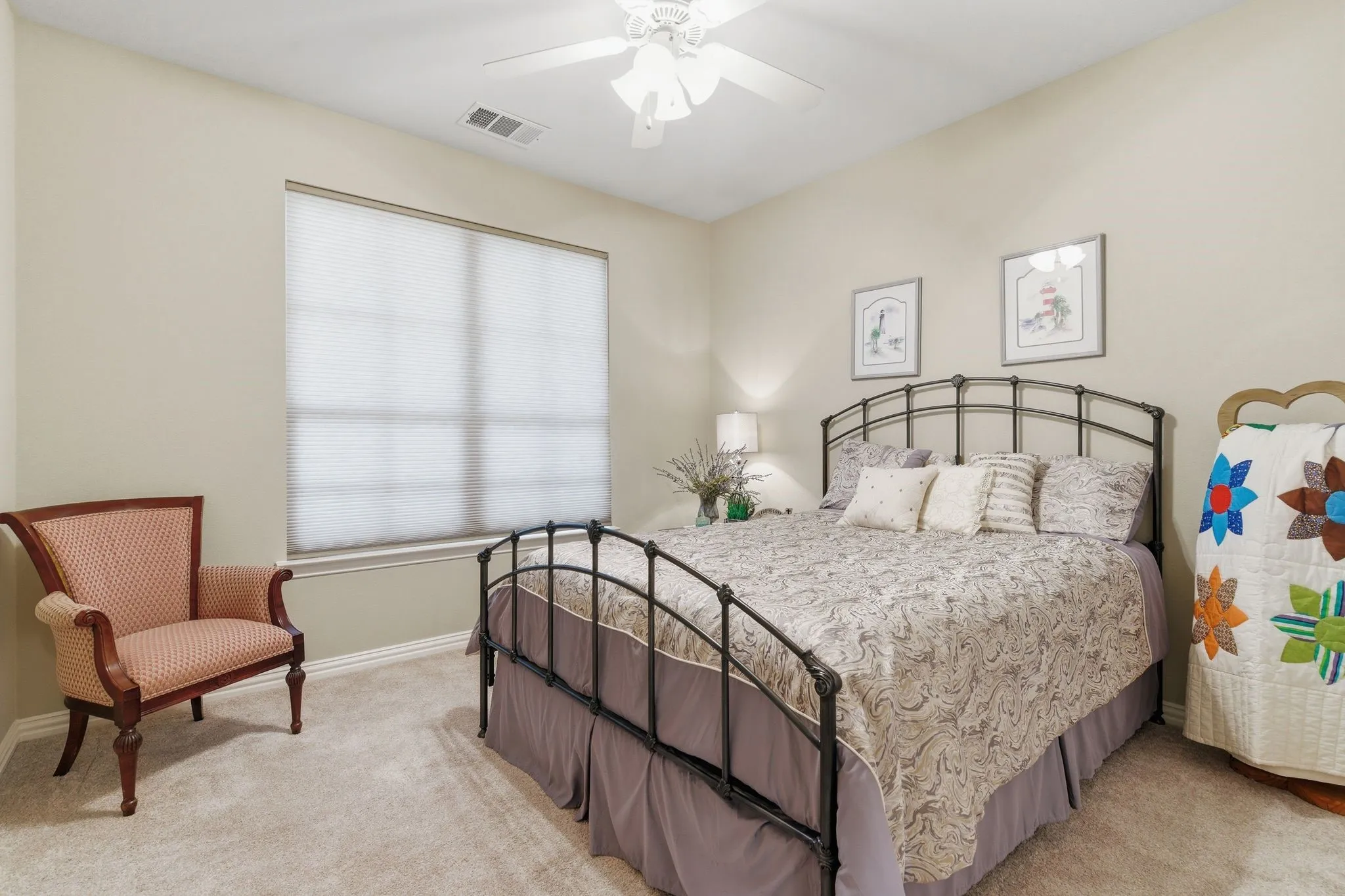 Spacious and bright spare bedroom