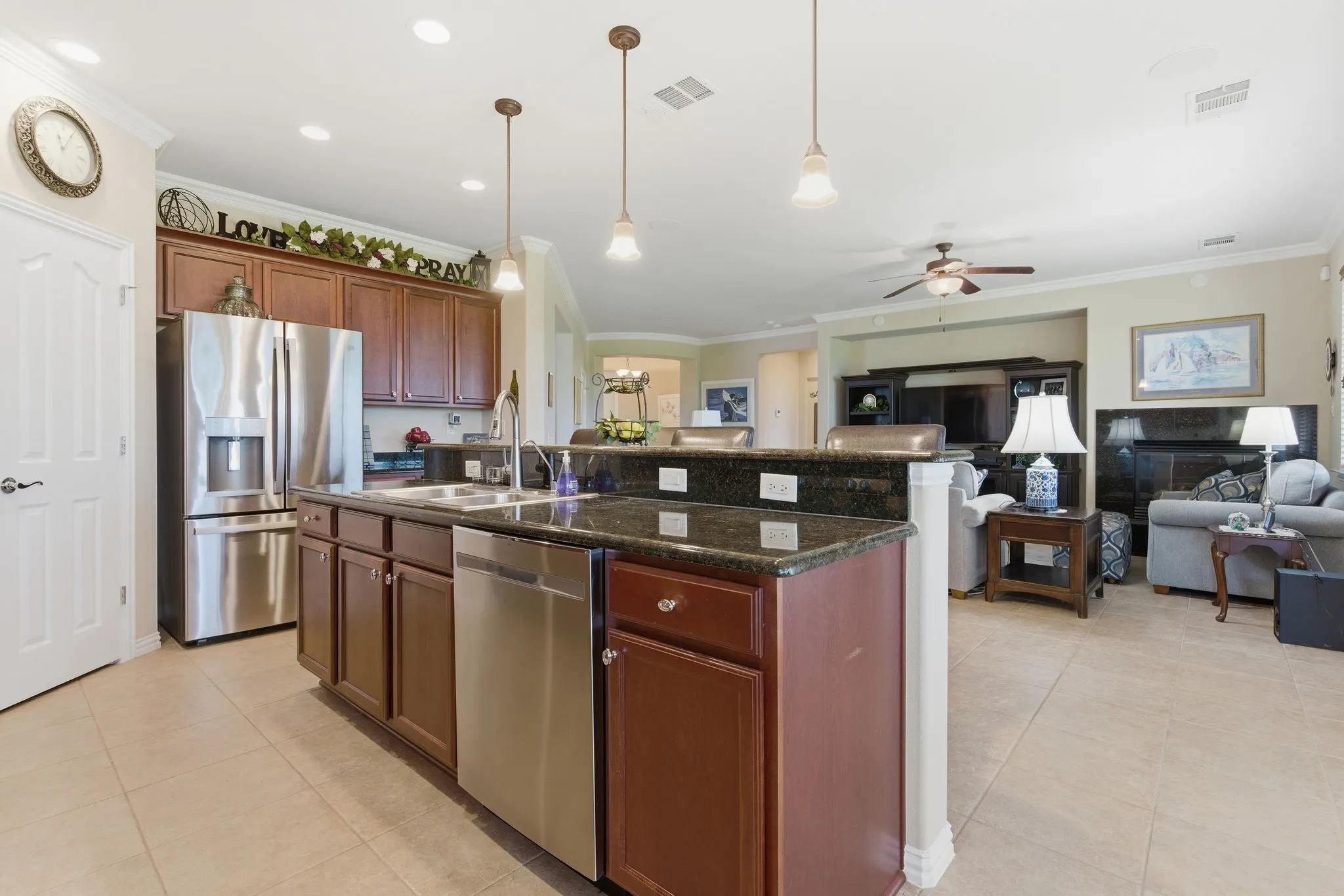 countertop bar area