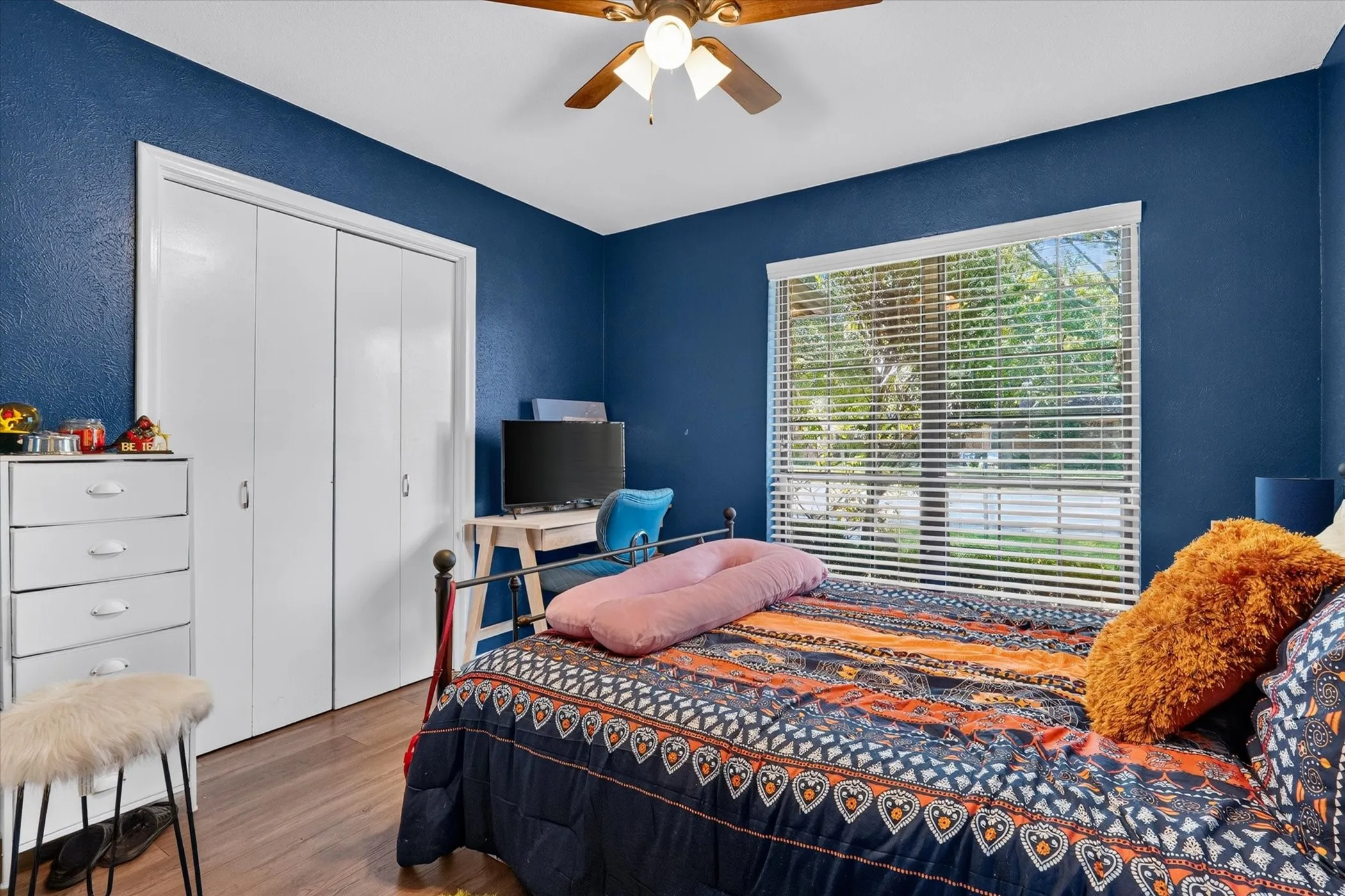 Bedroom #4 with French closet doors
