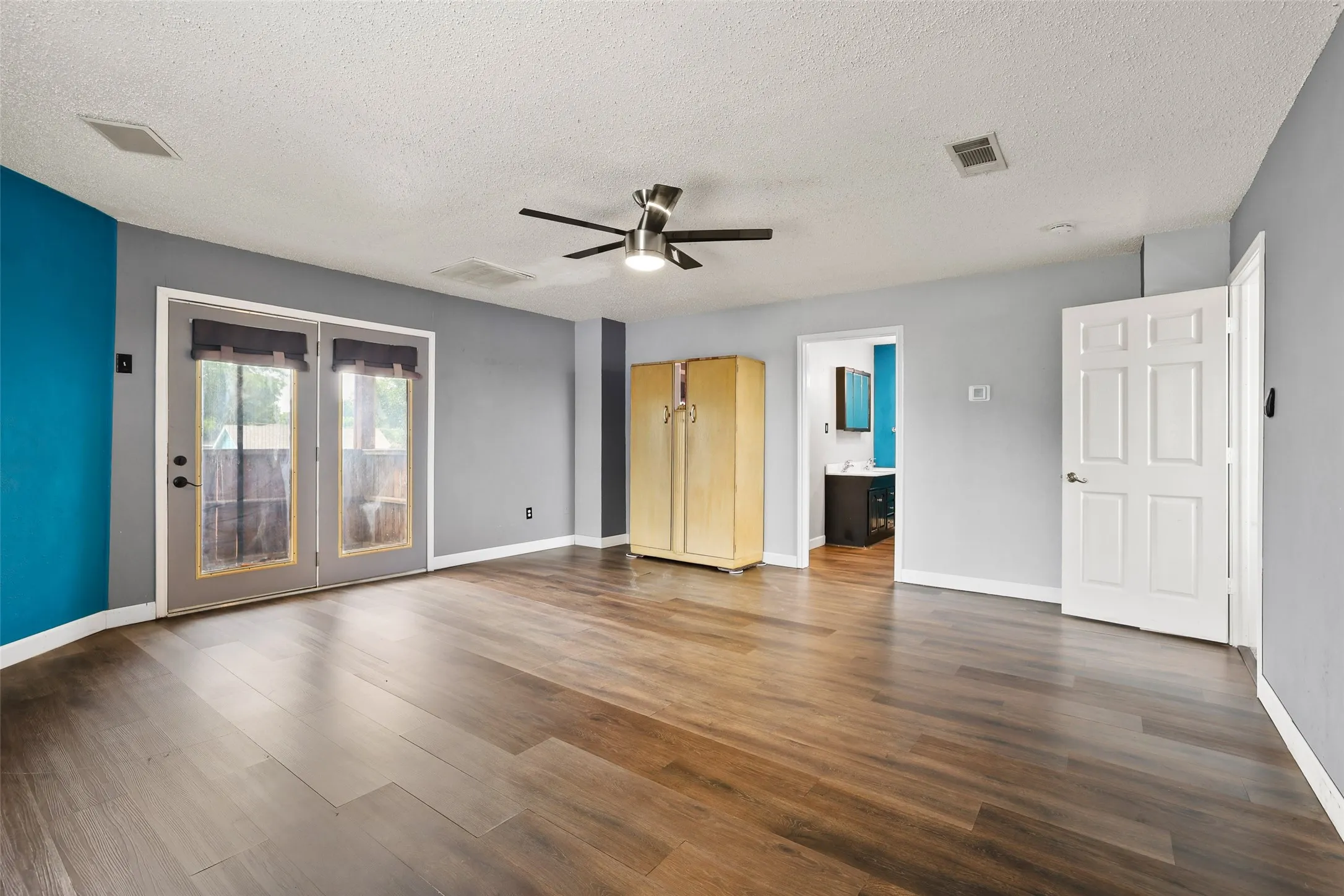 The current view of the home is without staged furniture.