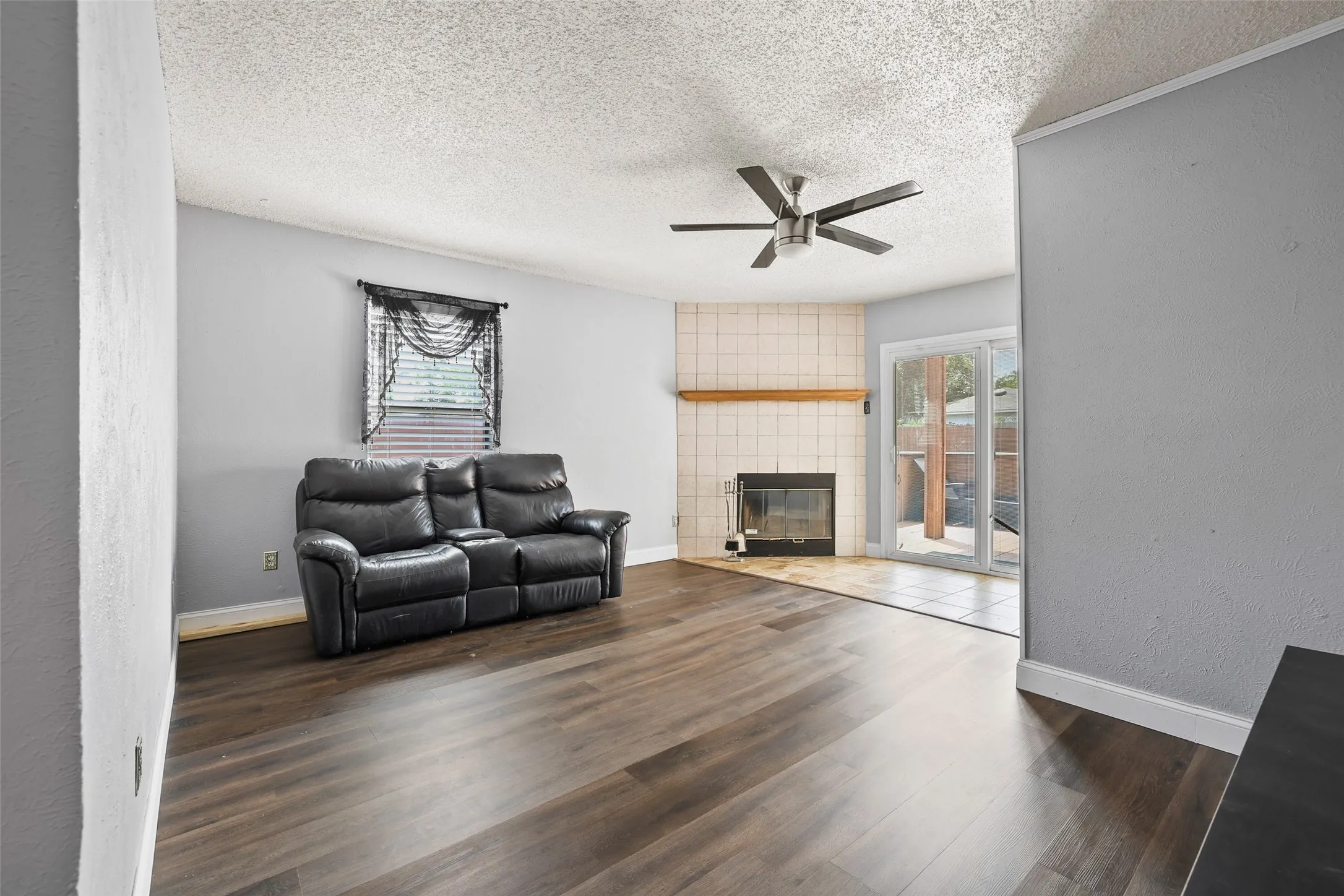The current view of the home is without staged furniture.