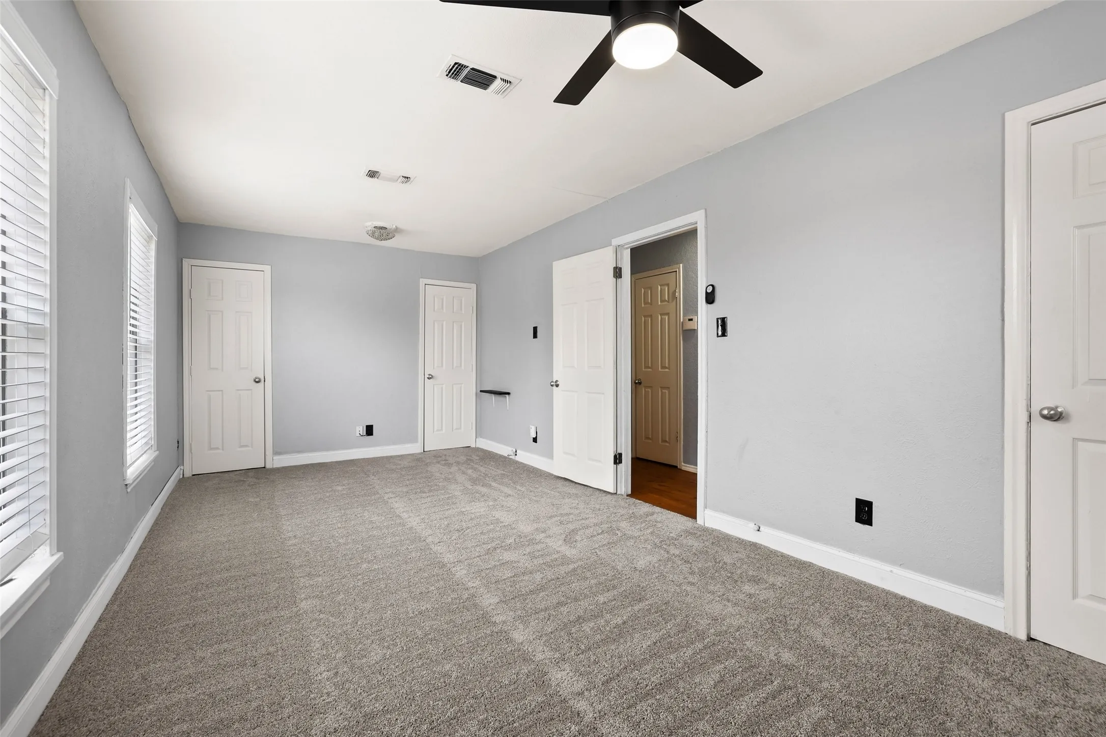 The current view of the home is without staged furniture.
