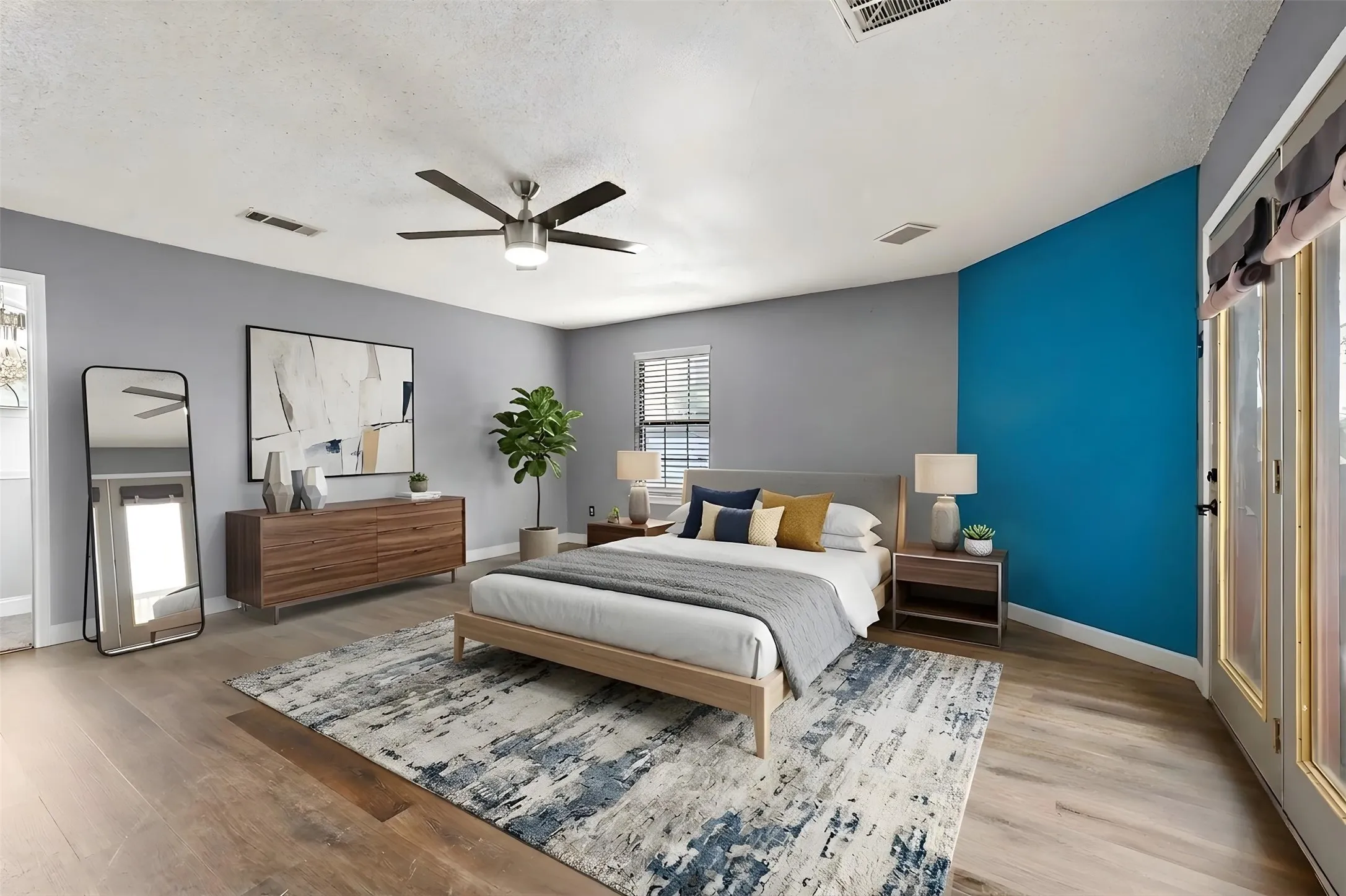 The current view of the home is without staged furniture.